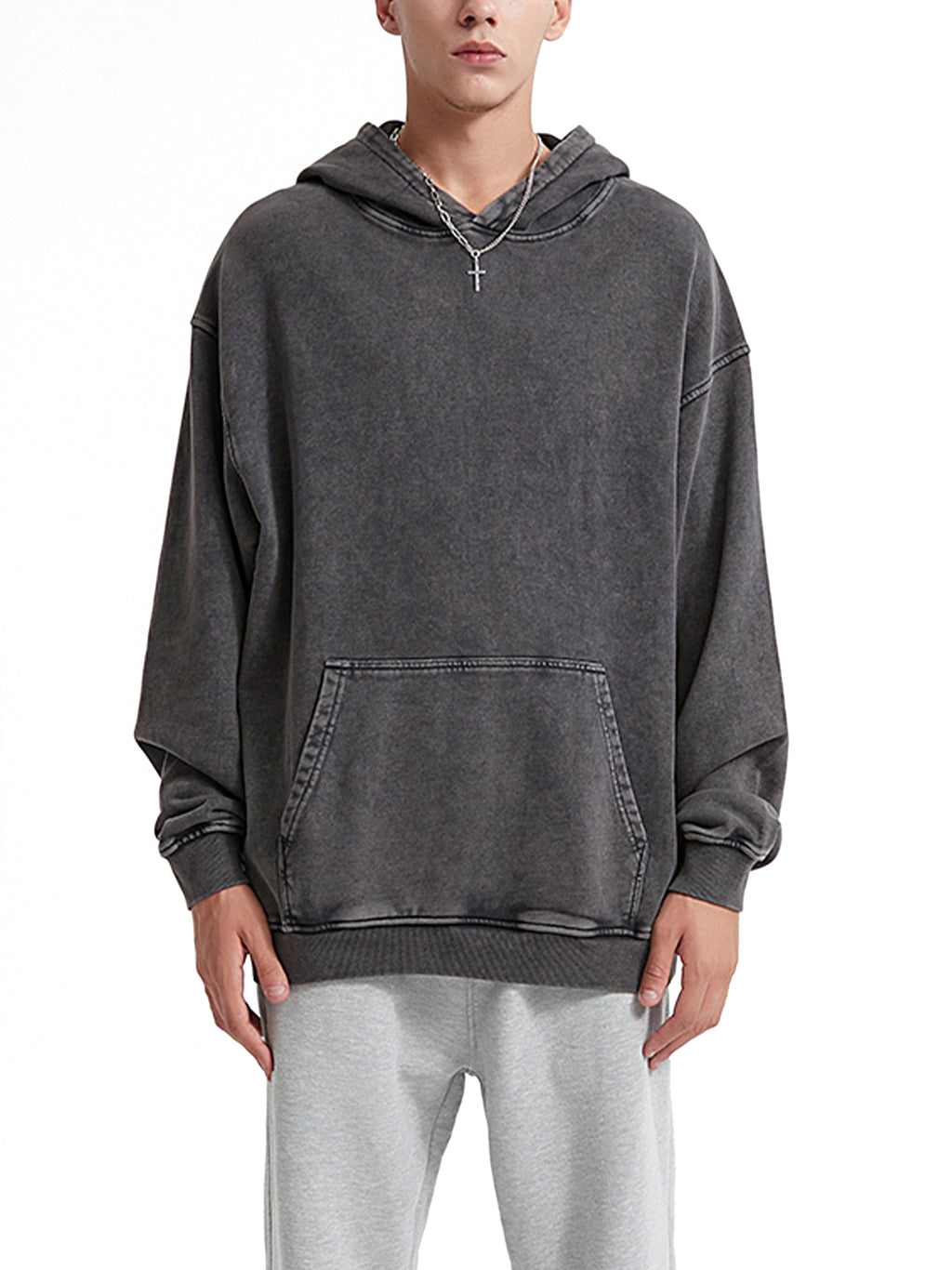 One And Only | Acid Wash Oversize Hoodie