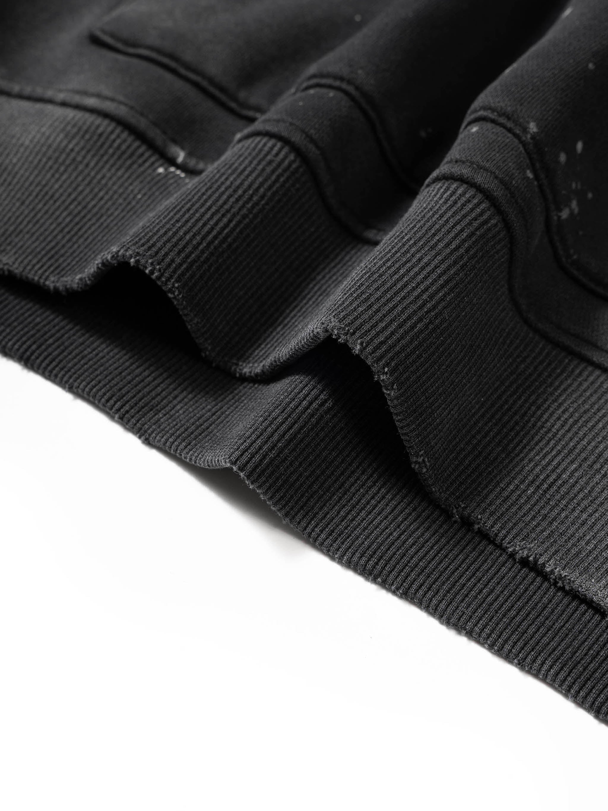 Vintage Wash Frayed Hoodie