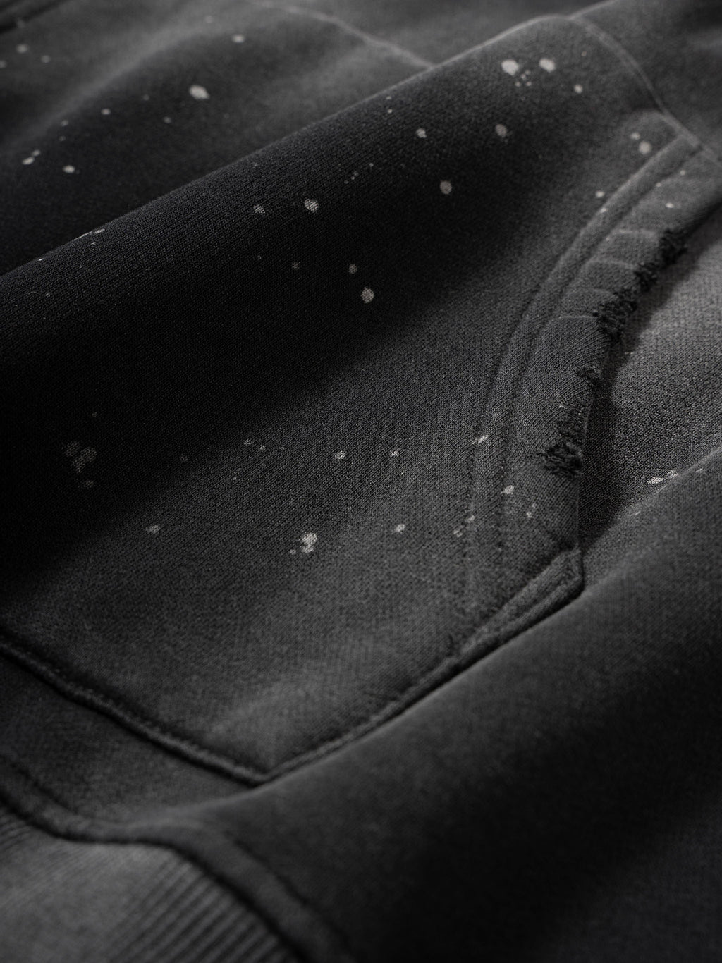 Vintage Wash Frayed Hoodie
