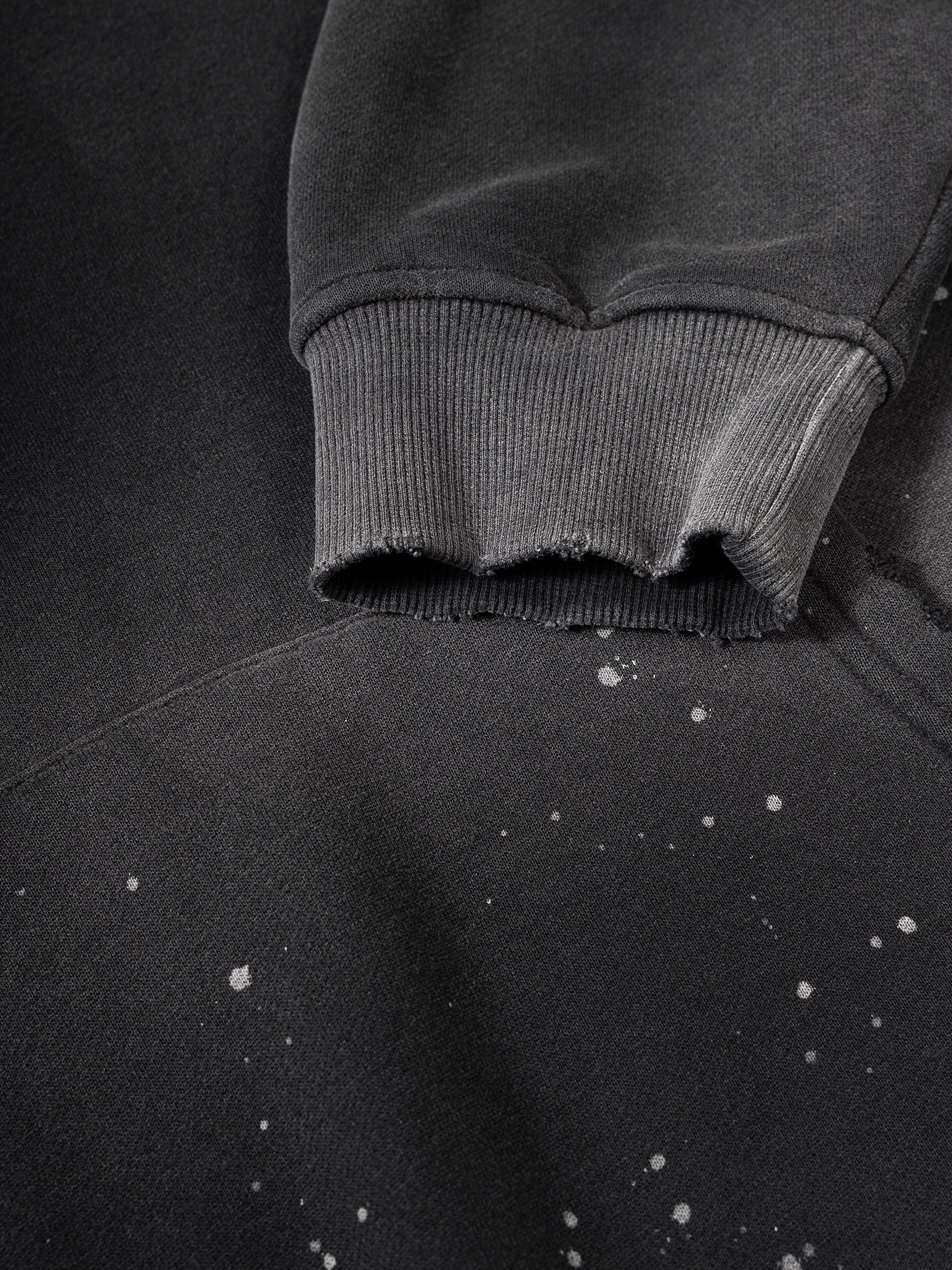 Vintage Wash Frayed Hoodie