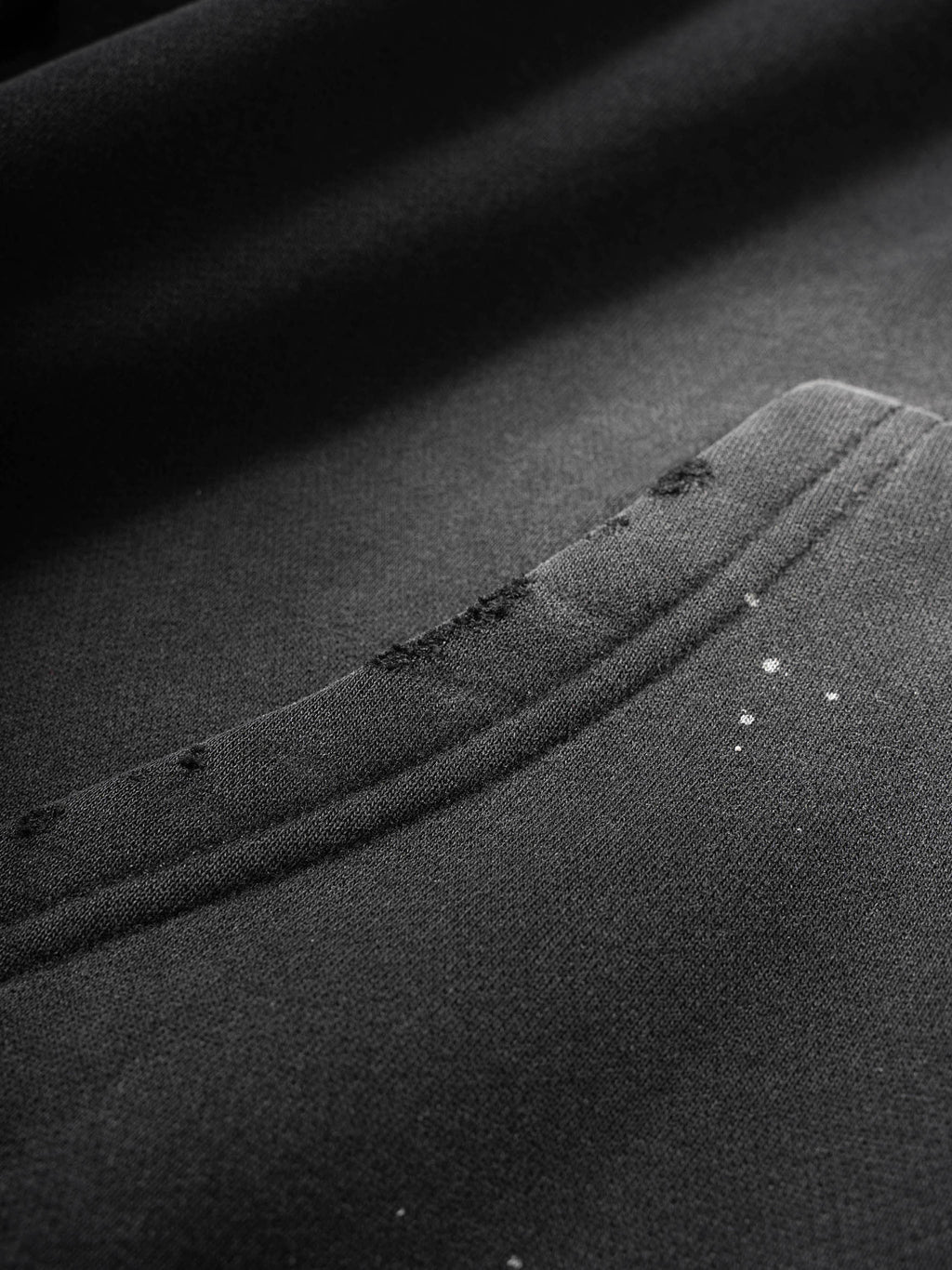 Vintage Wash Frayed Hoodie