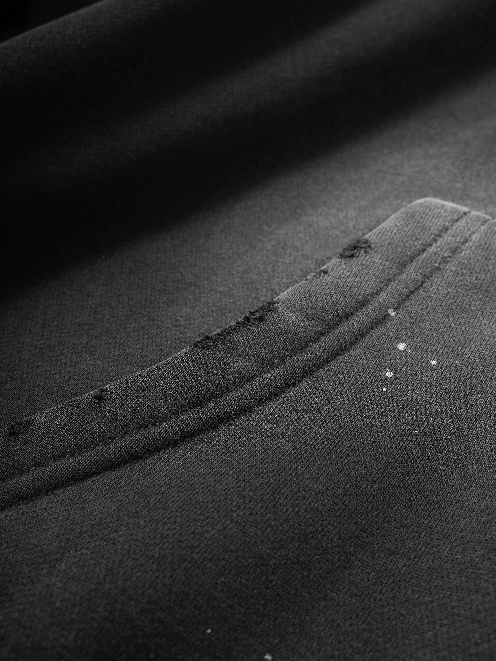 Vintage Wash Frayed Hoodie
