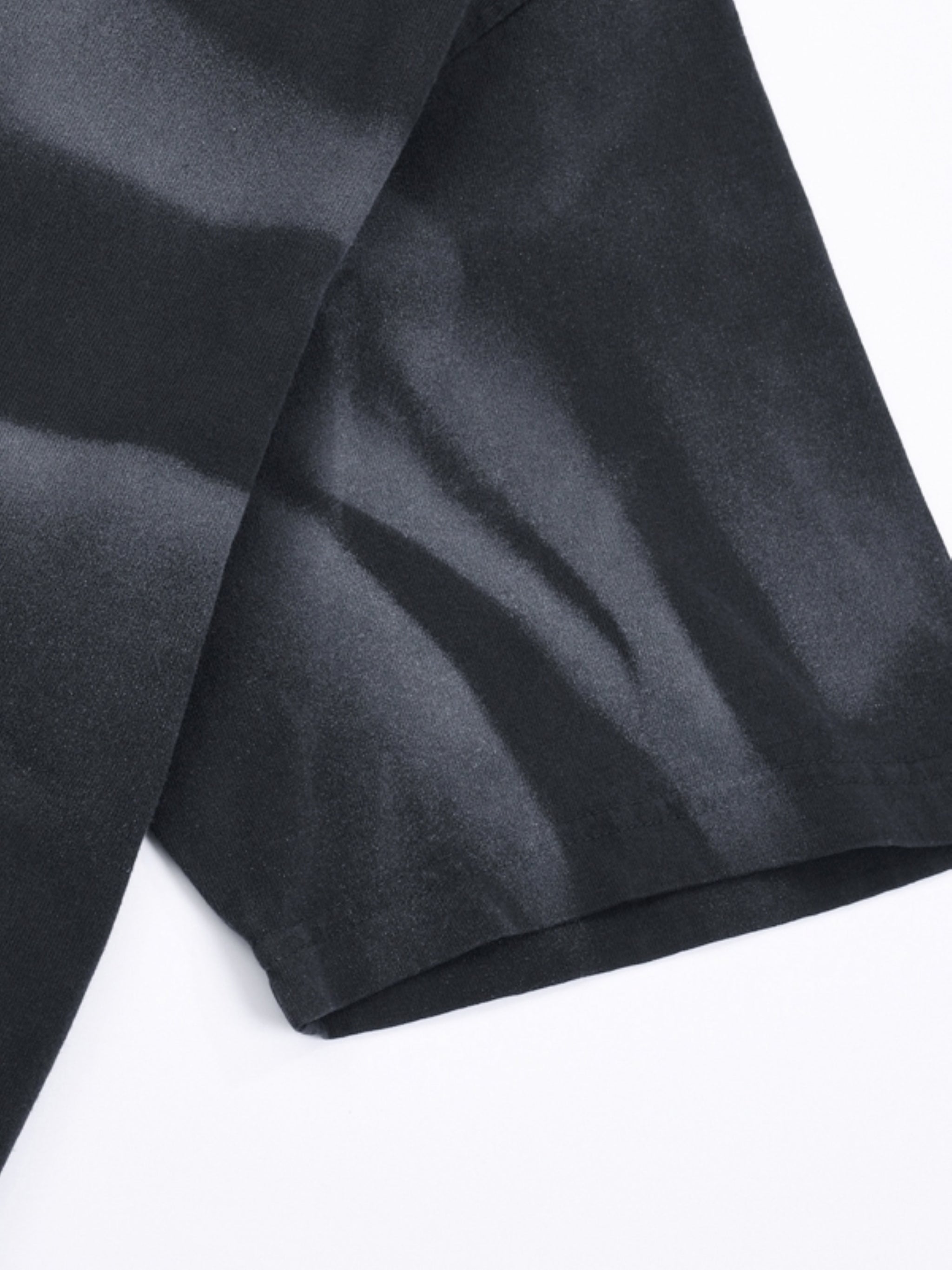 Irregular Stripe Frayed Washed T-Shirt