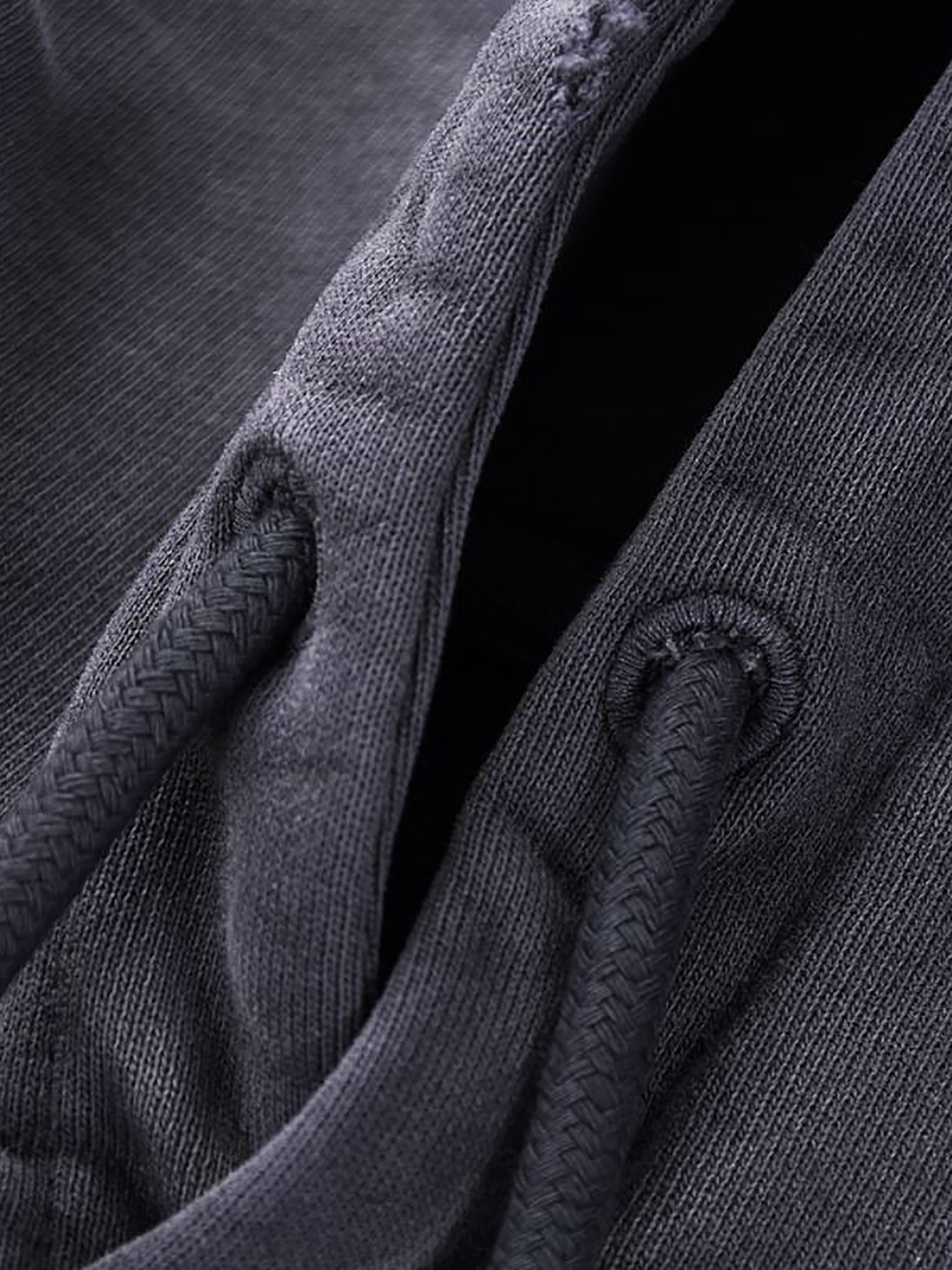 Distressed Vintage-Wash Hoodie