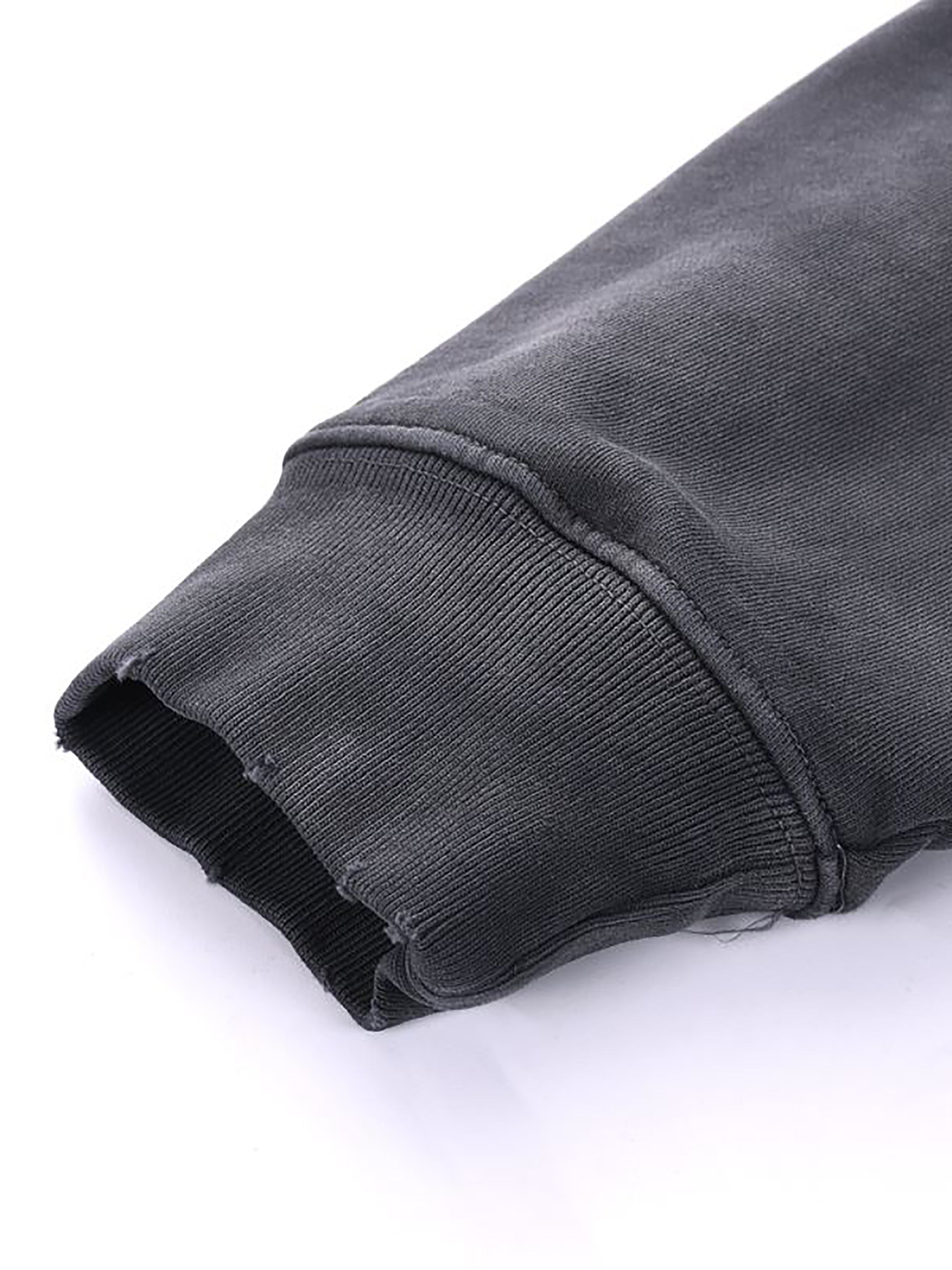 Distressed Vintage-Wash Hoodie