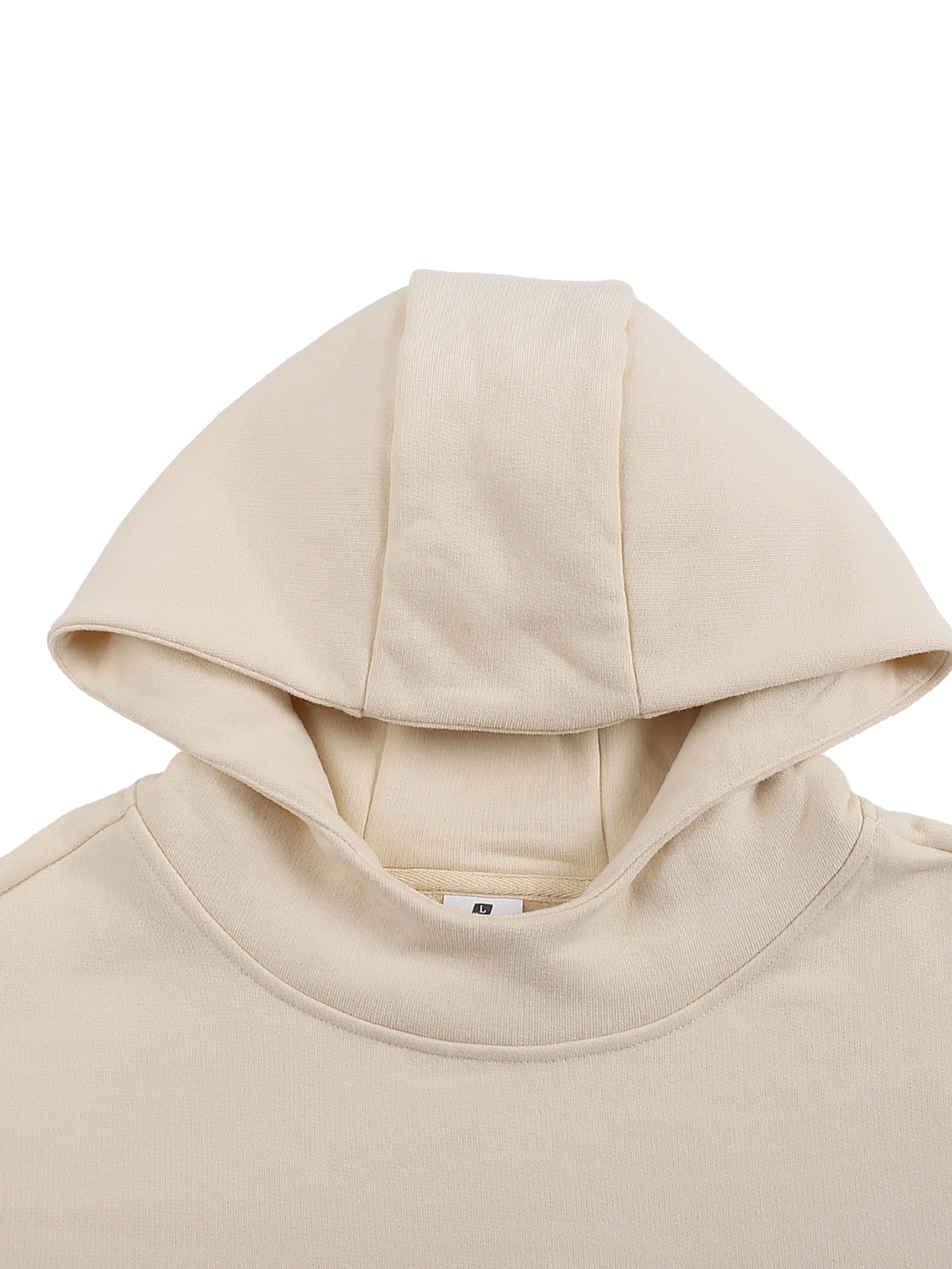 Fleece-Lined High Neck Hoodie