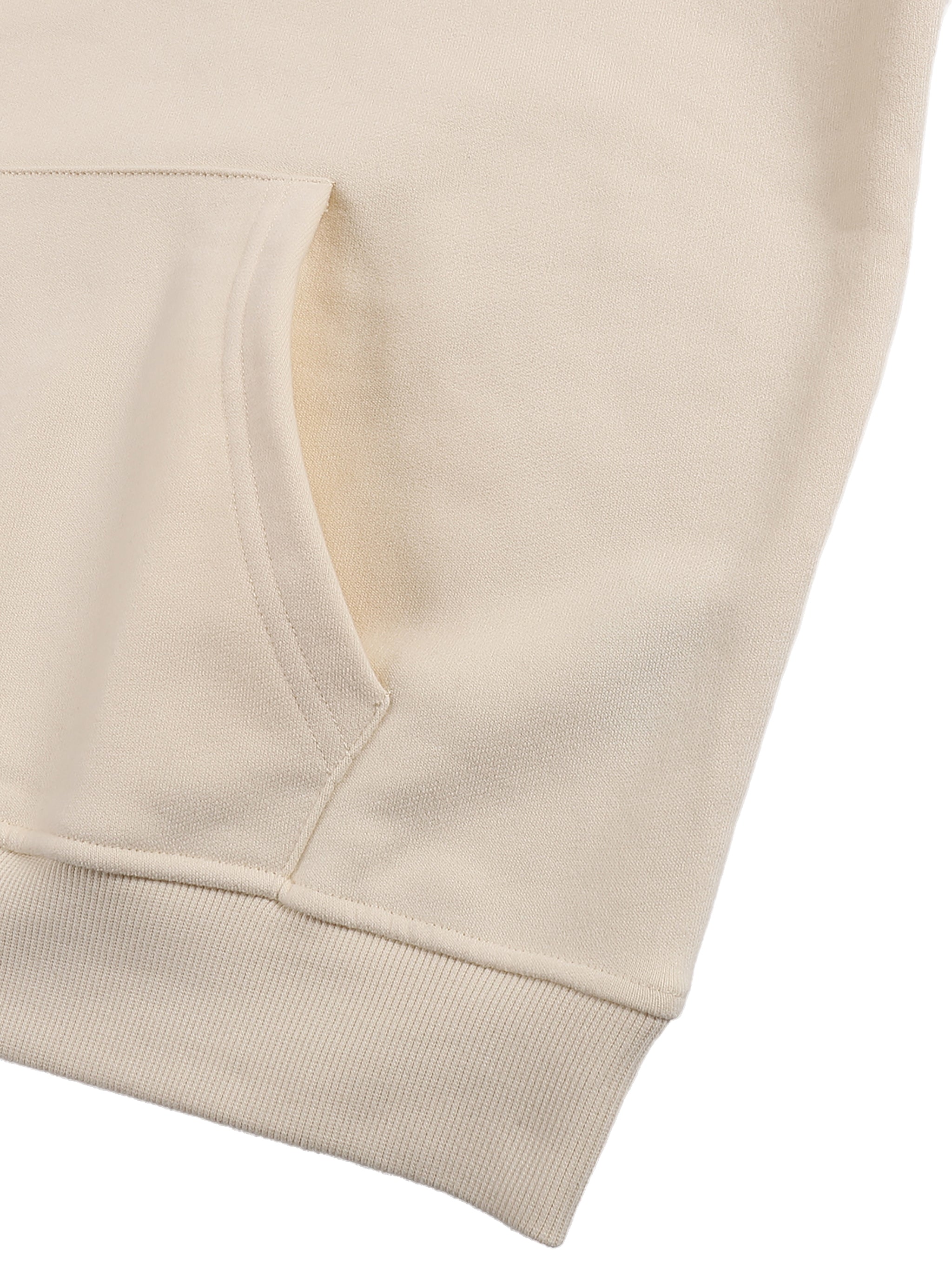 Fleece-Lined High Neck Hoodie