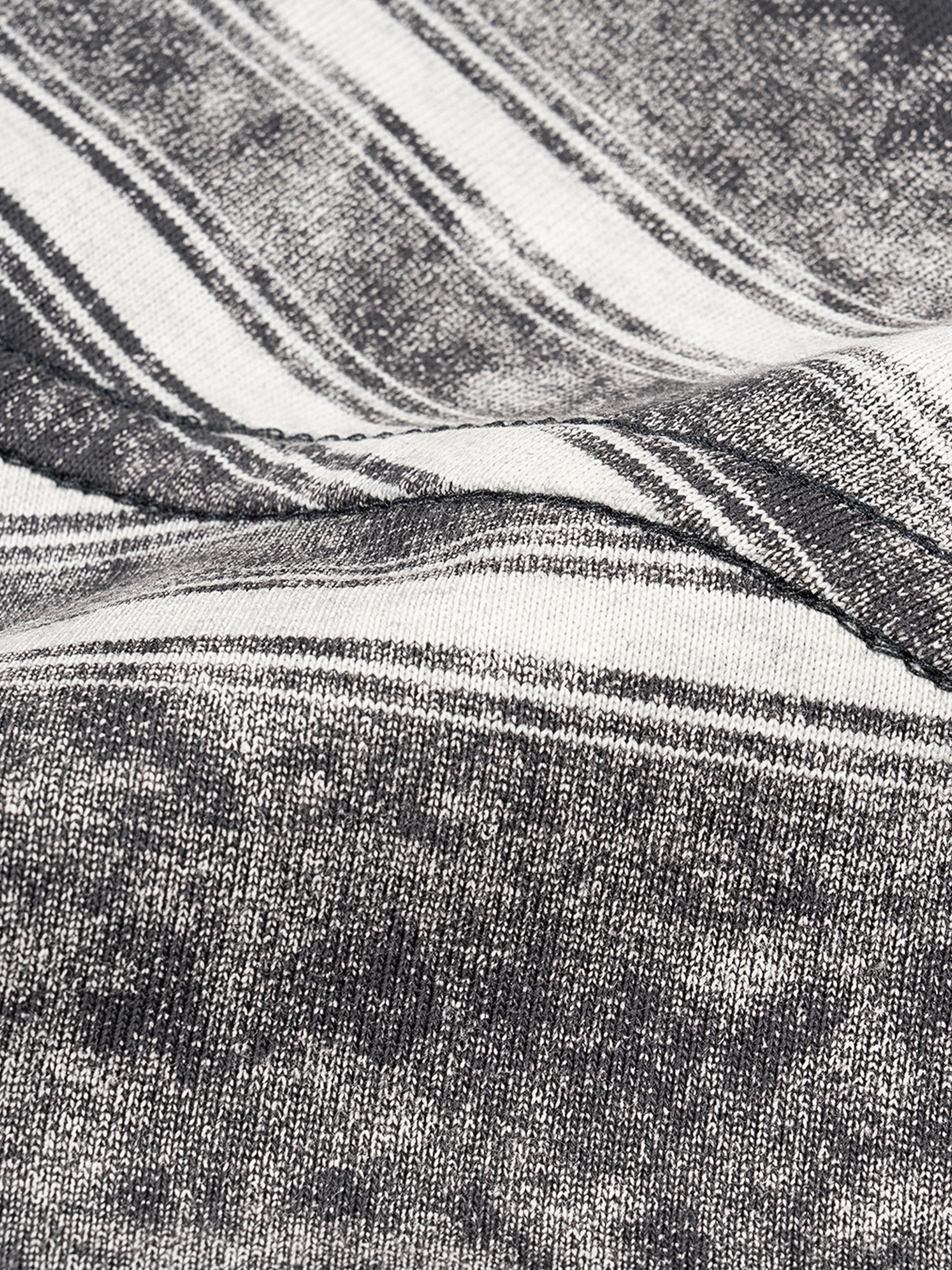 Vintage Snow-Washed Striped Boxy T-Shirt