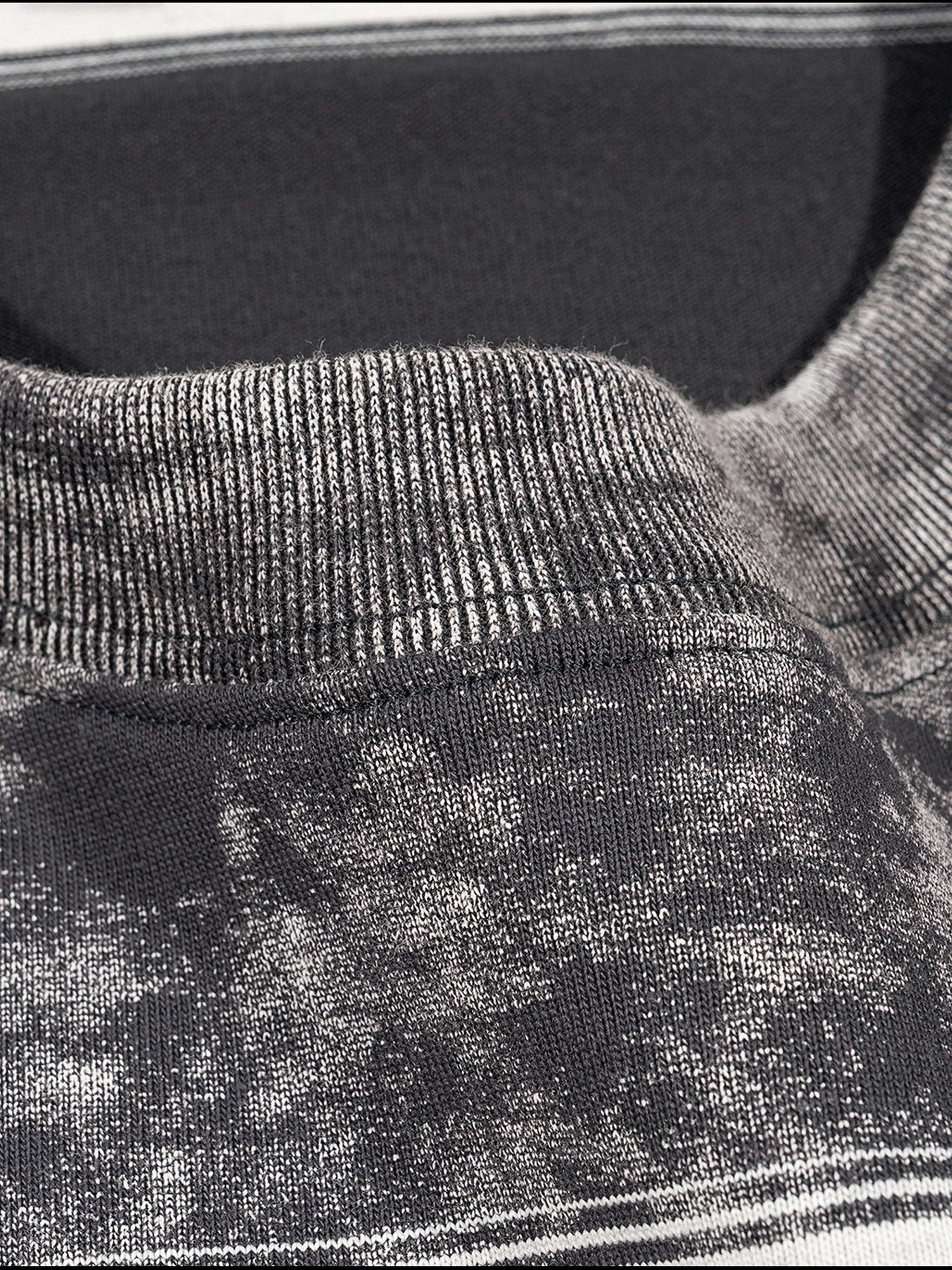 Vintage Snow-Washed Striped Boxy T-Shirt