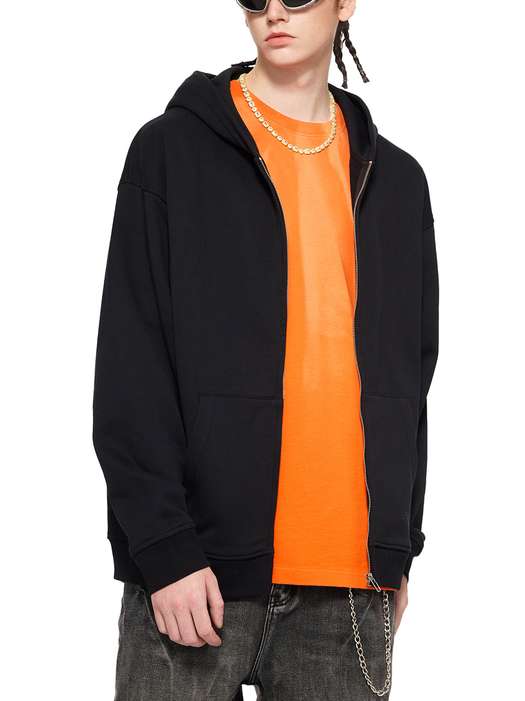 Alone Graphic Zip Hoodie