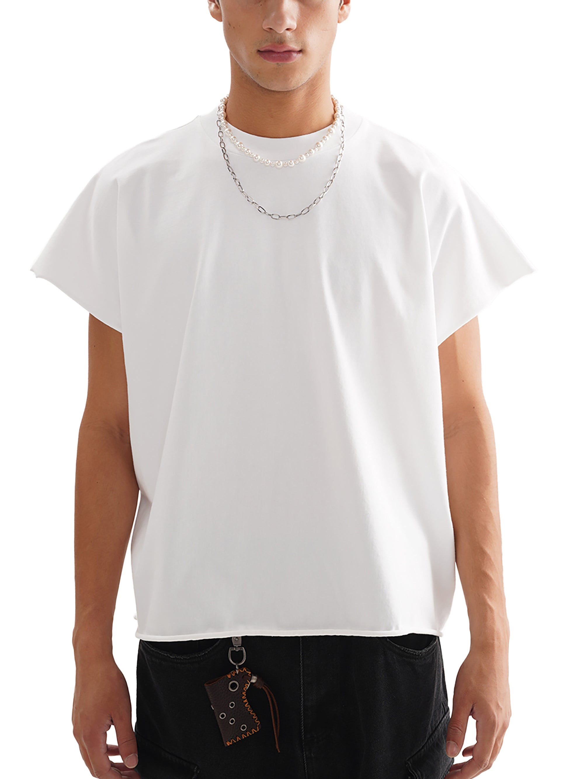 Raw Edge Boxy Cotton Tee