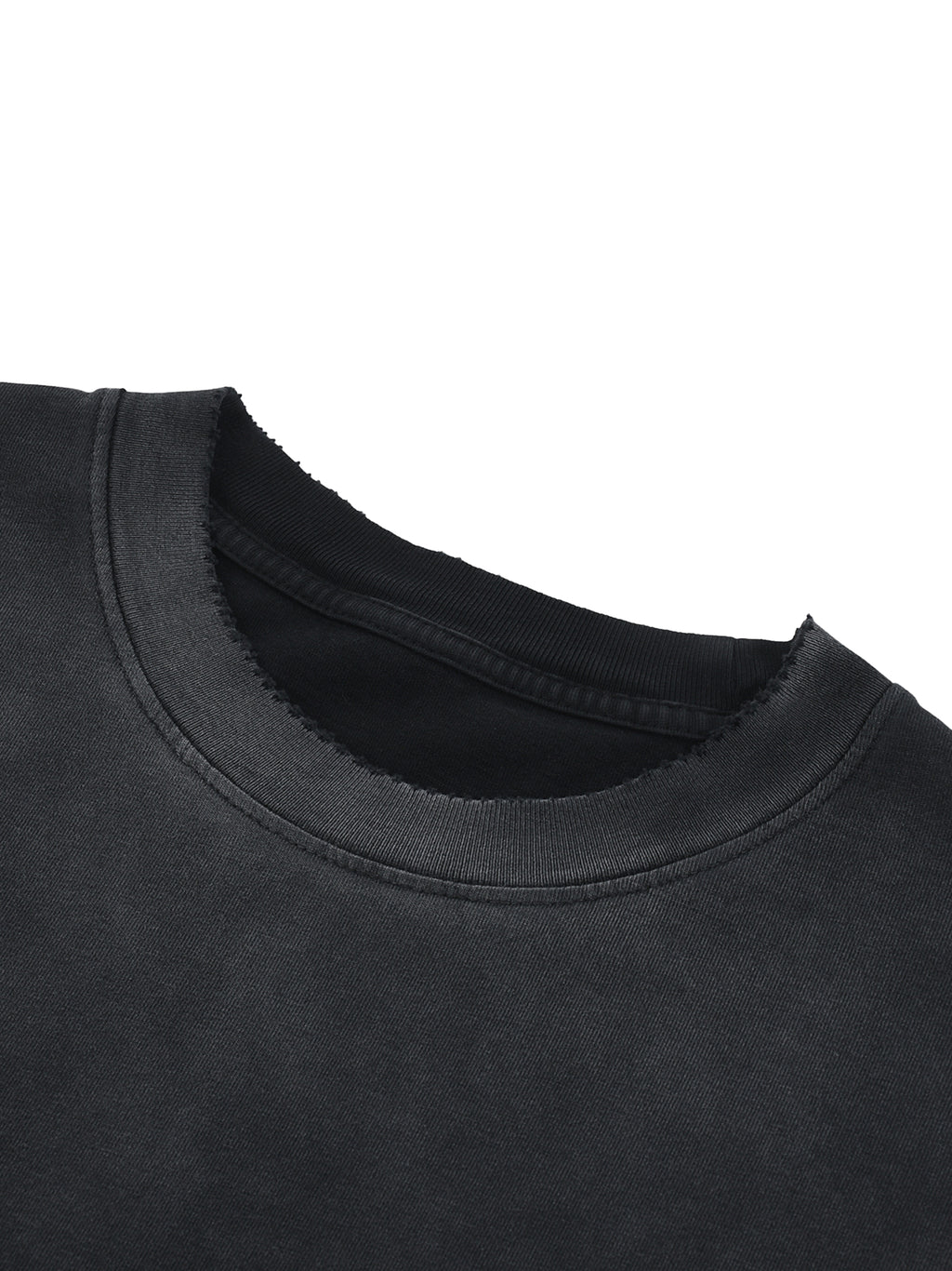 Sun-Fade Frayed Hem Oversized T-Shirt