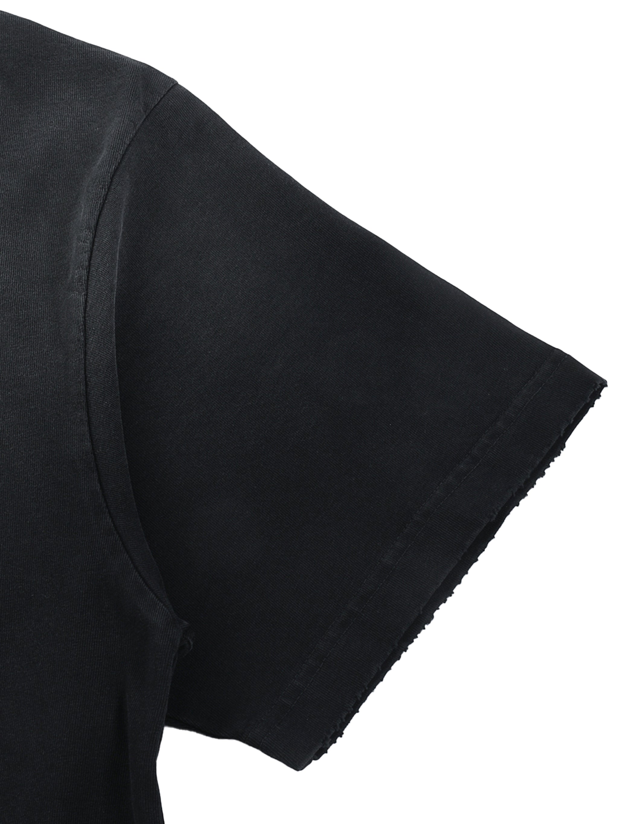 Sun-Fade Frayed Hem Oversized T-Shirt