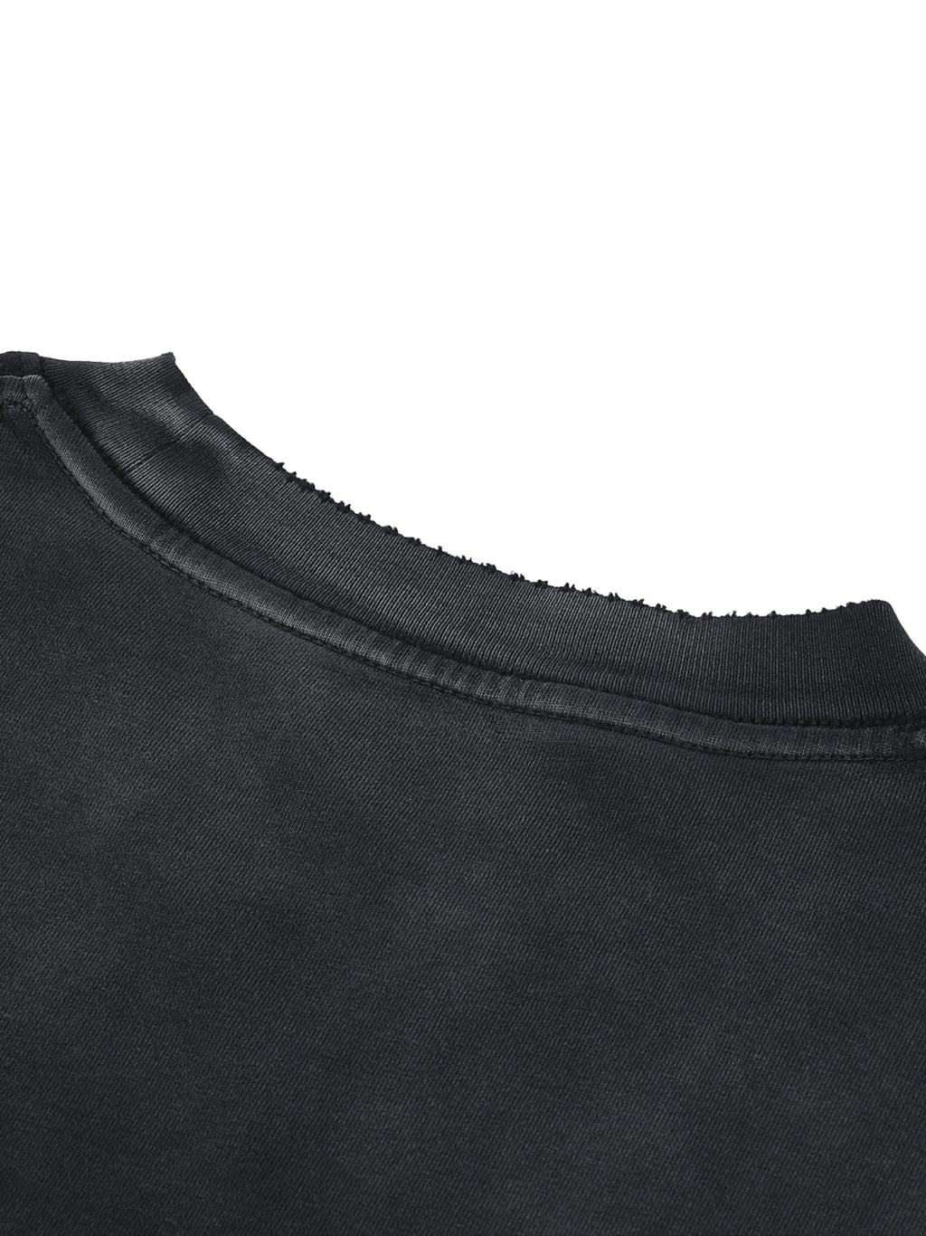 Sun-Fade Frayed Hem Oversized T-Shirt