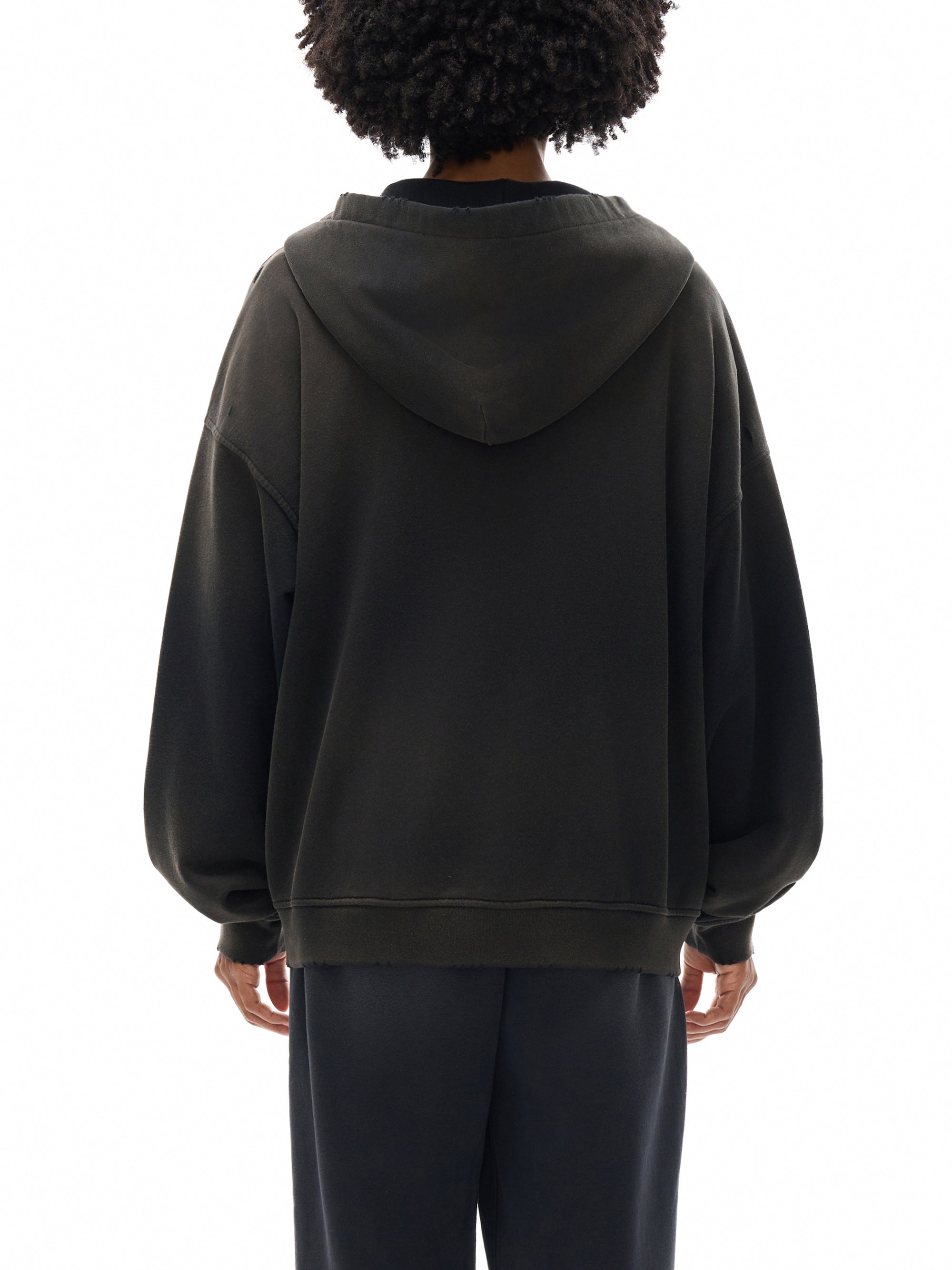 Vintage Sunfaded Zip Hoodie | Heavyweight Distressed