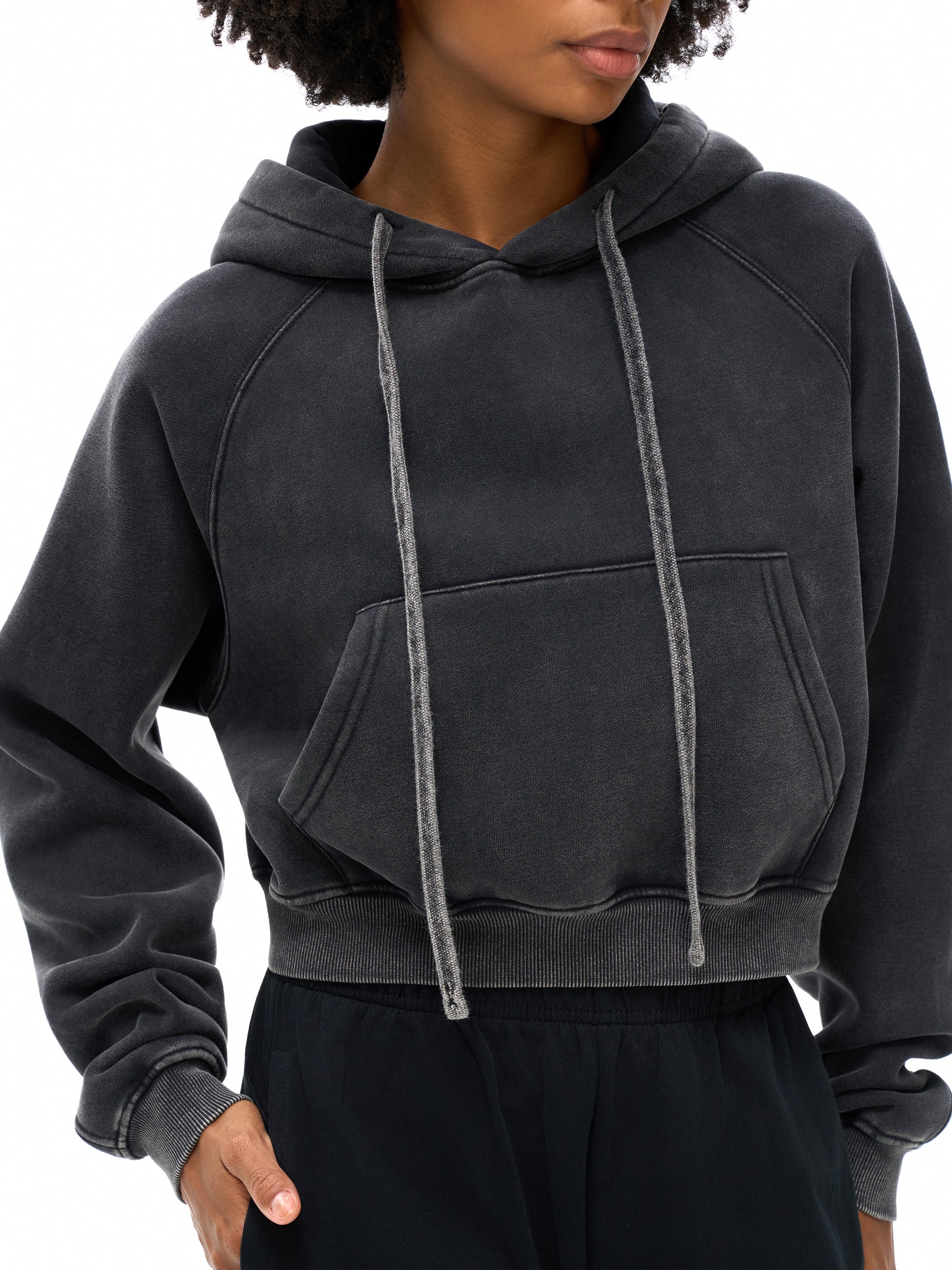 Women’s Snow Washed Cropped Hoodie