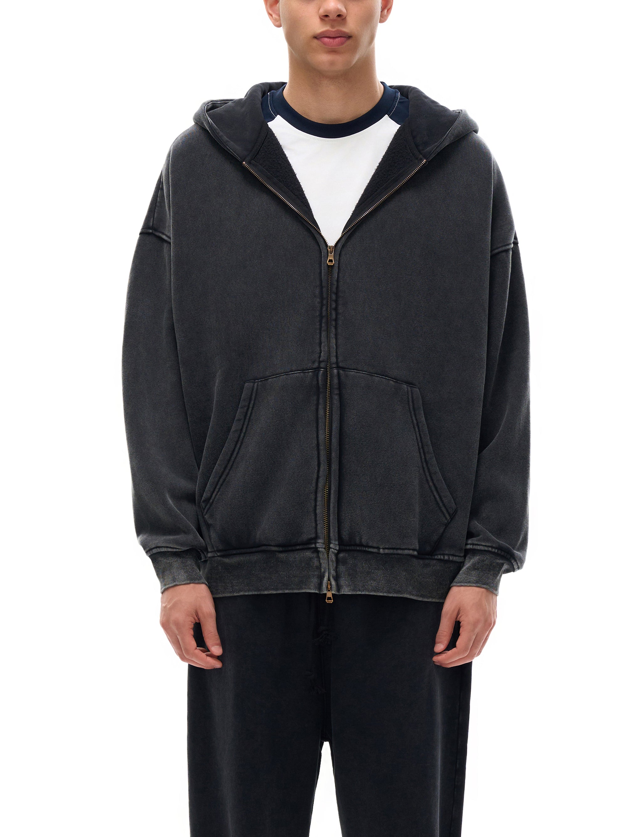 Snow-Washed “Do Do Donuts” | Graphic Zip-Up Hoodie