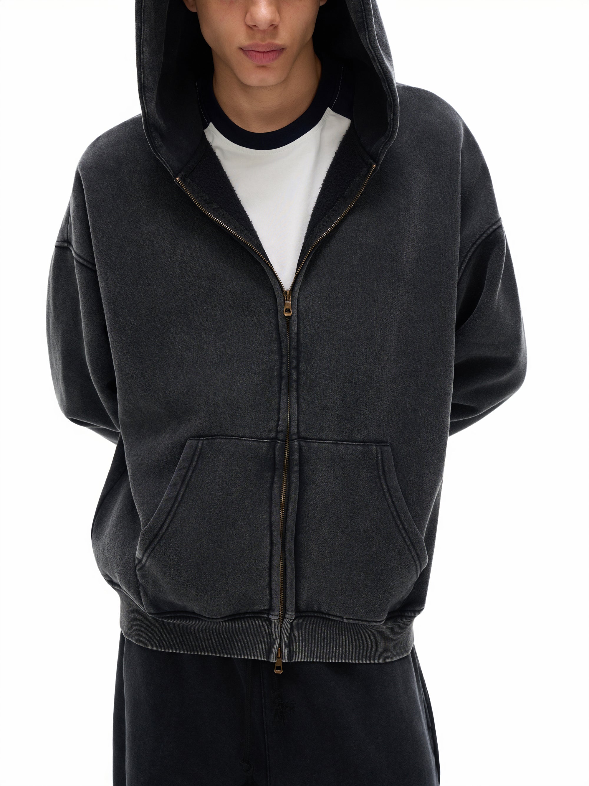 Snow-Washed “Do Do Donuts” | Graphic Zip-Up Hoodie