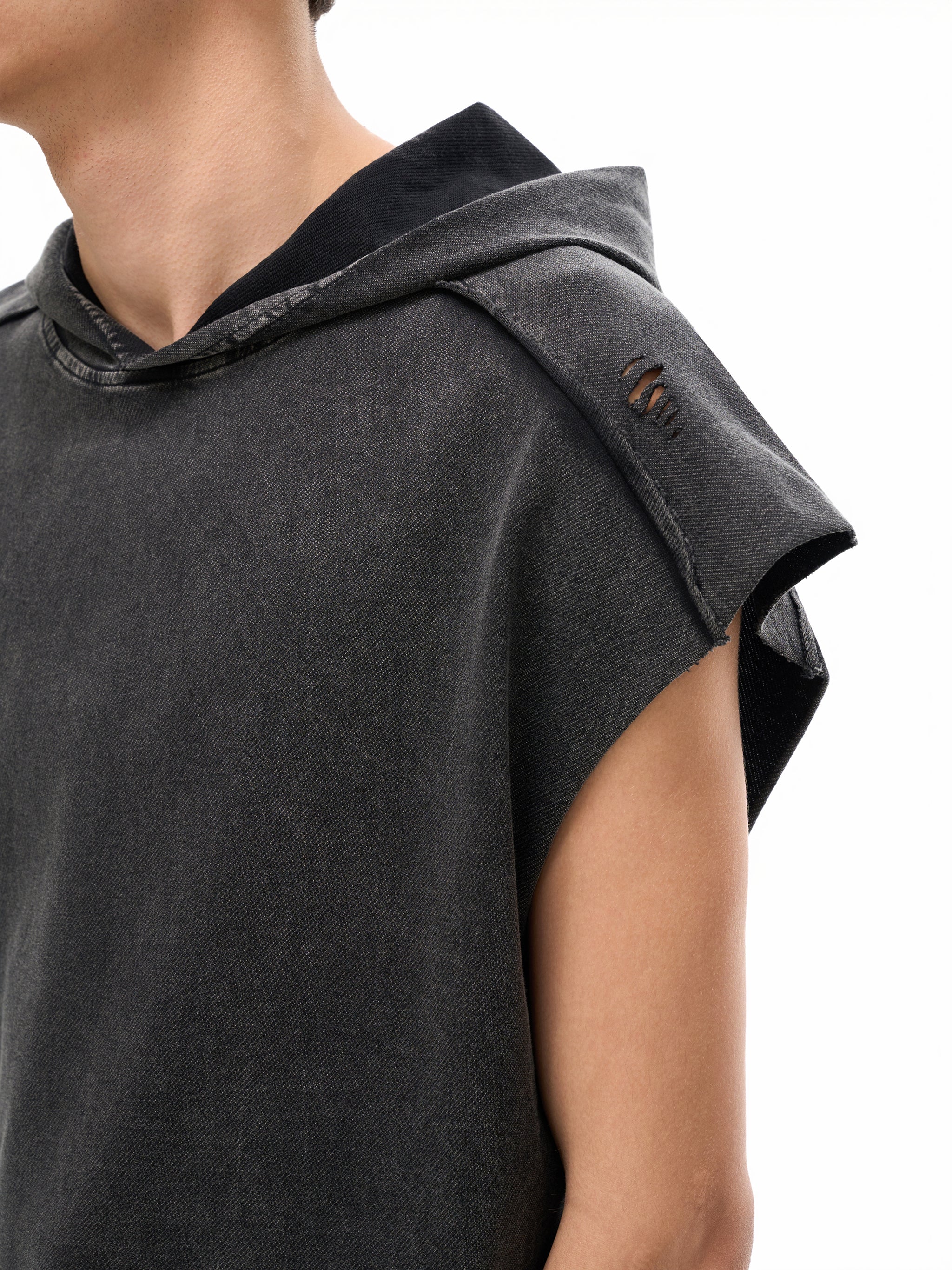 Boxy Hooded Cotton Tank Top