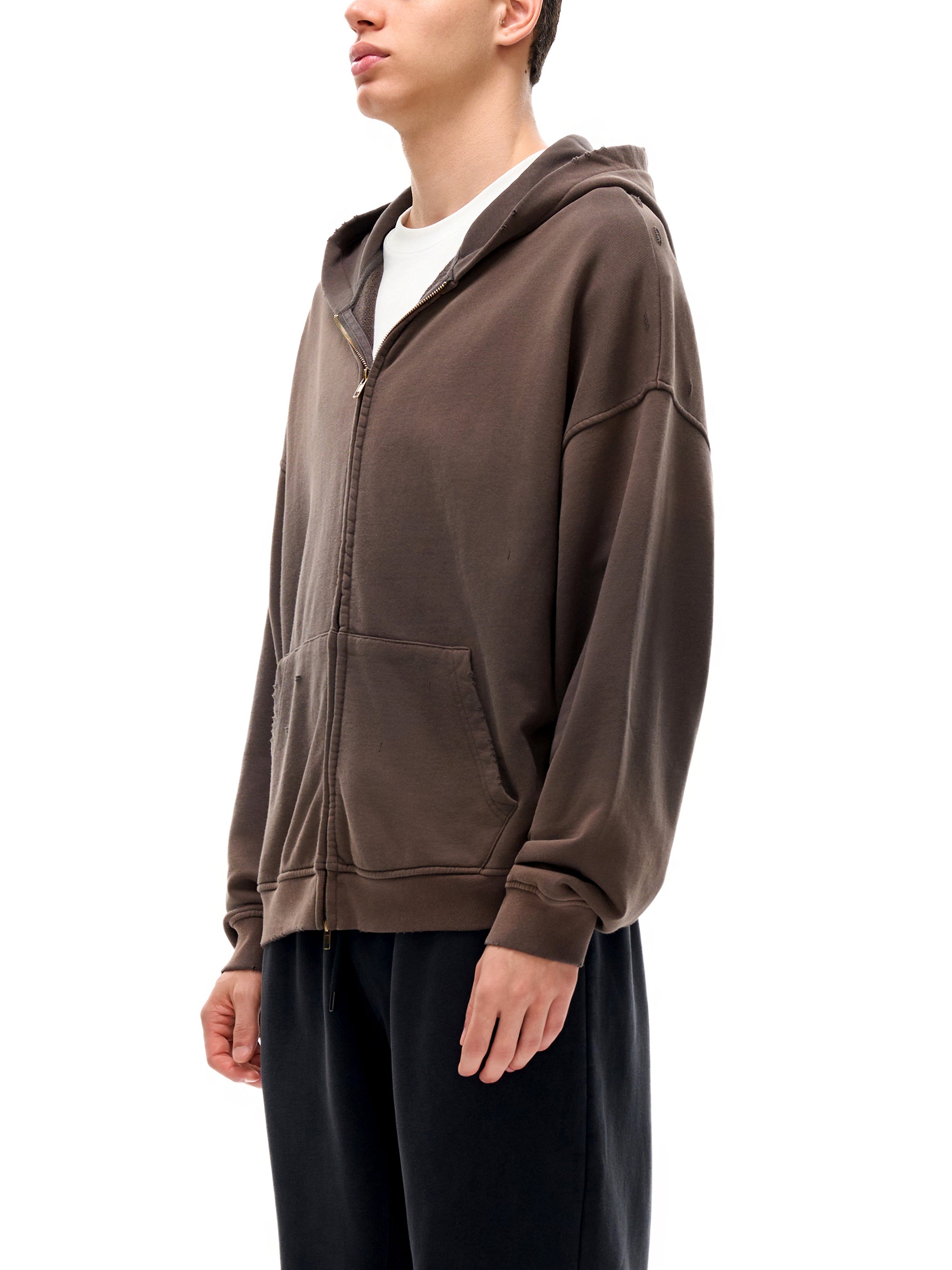 Vintage Sunfaded Zip Hoodie | Heavyweight Distressed