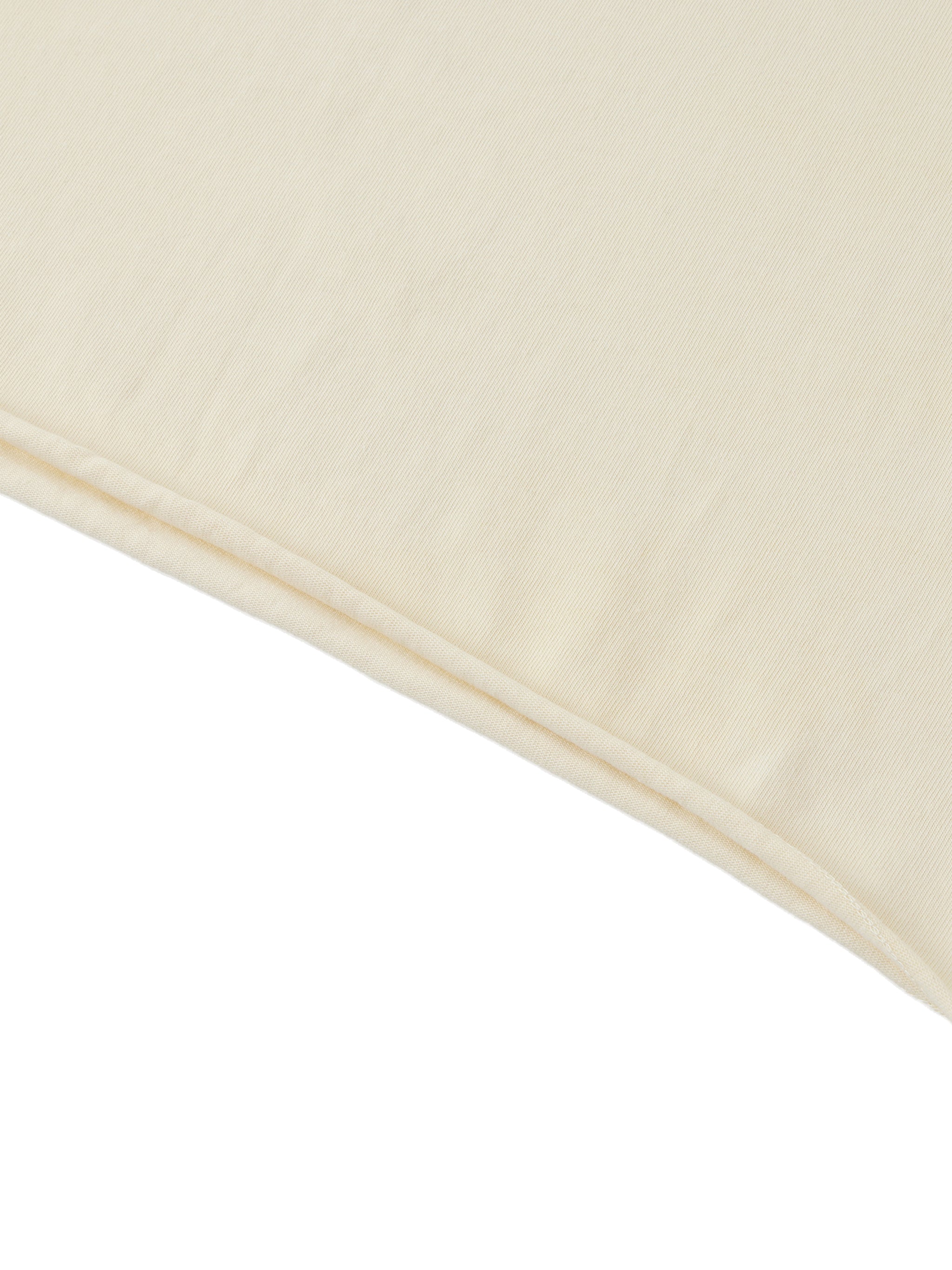 Rolled Hem Cotton Crop Tee | Off-Shoulder Fit