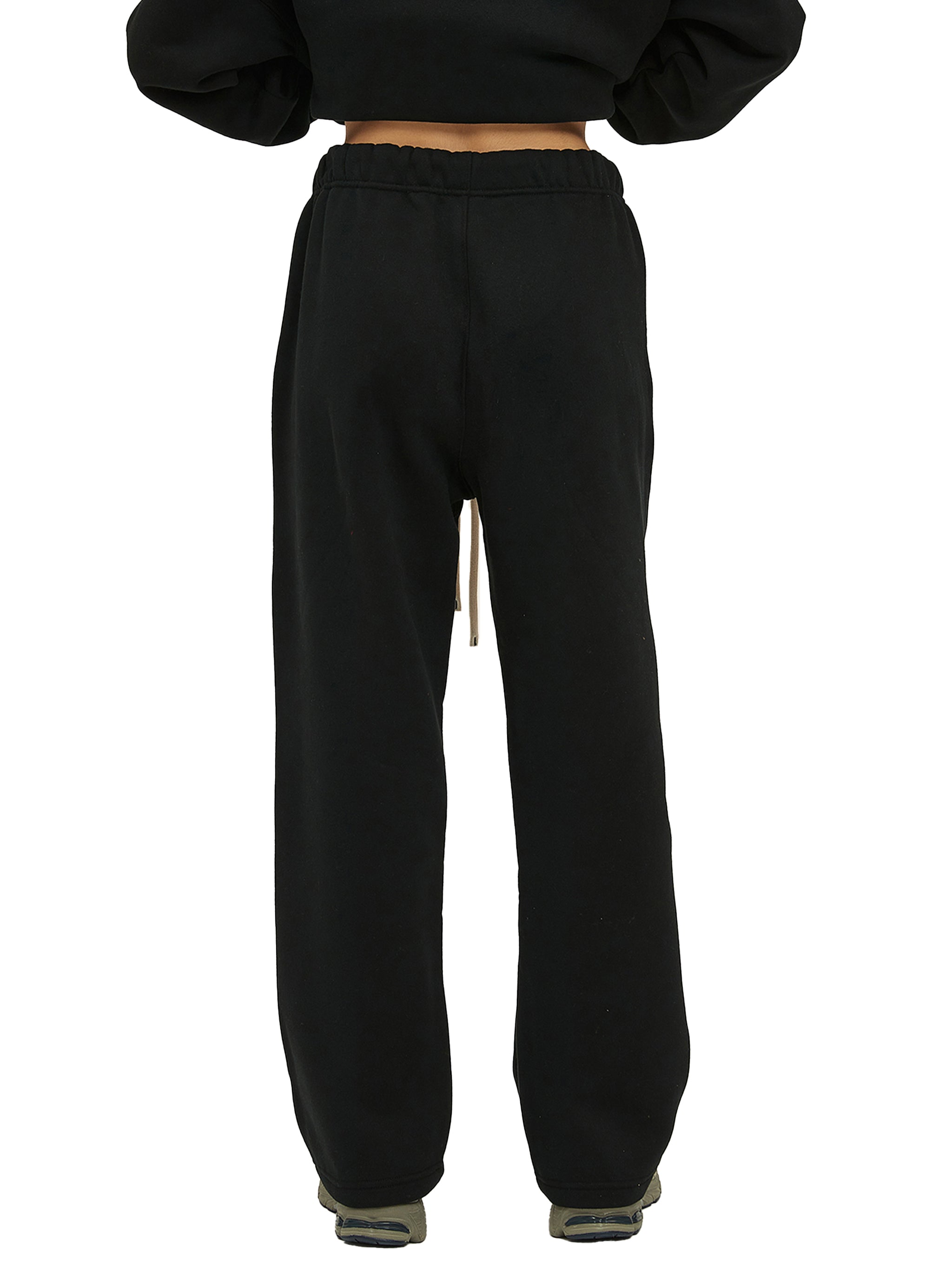 Fleece Straight-Leg Drawstring Pants