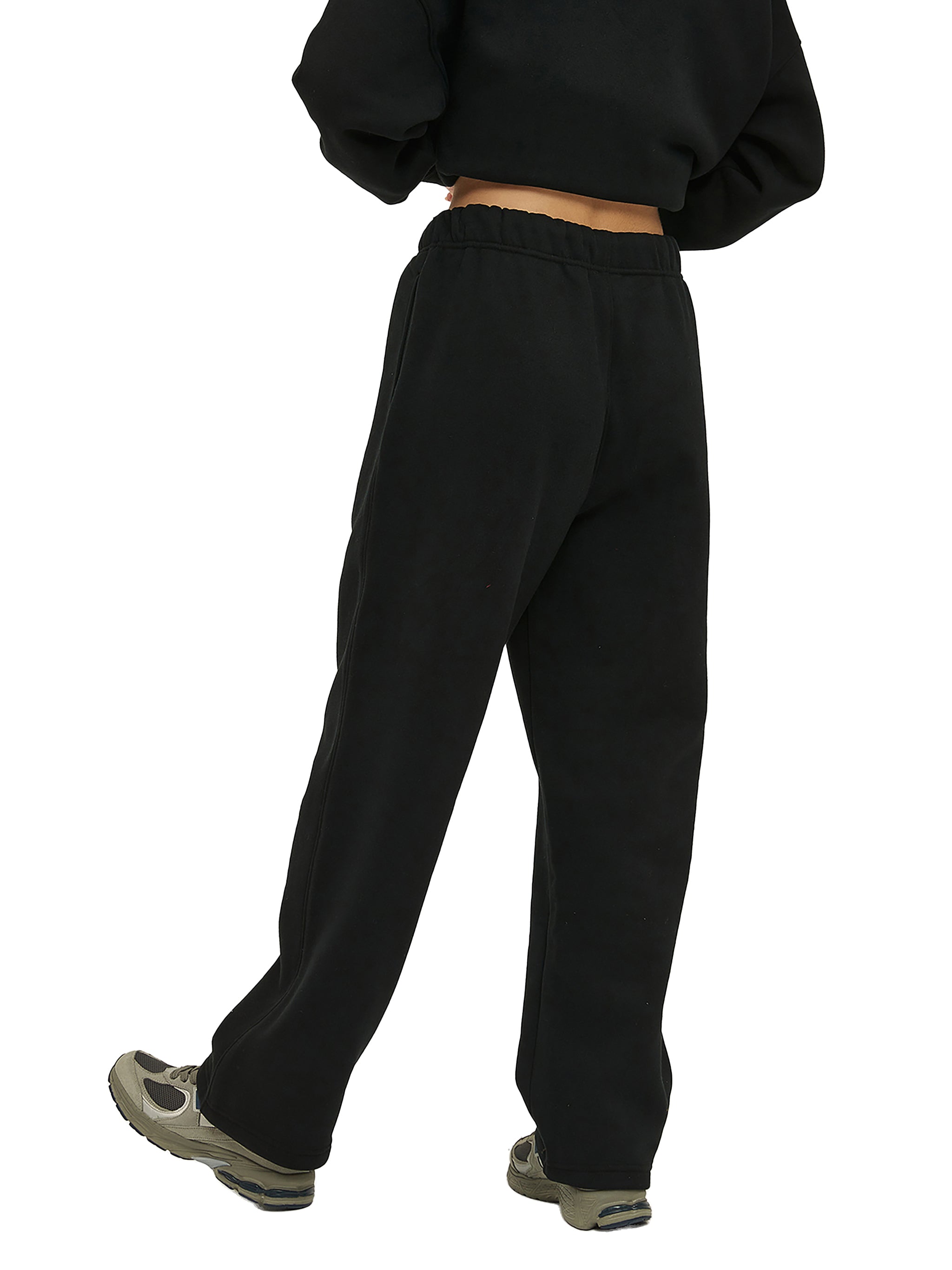 Fleece Straight-Leg Drawstring Pants