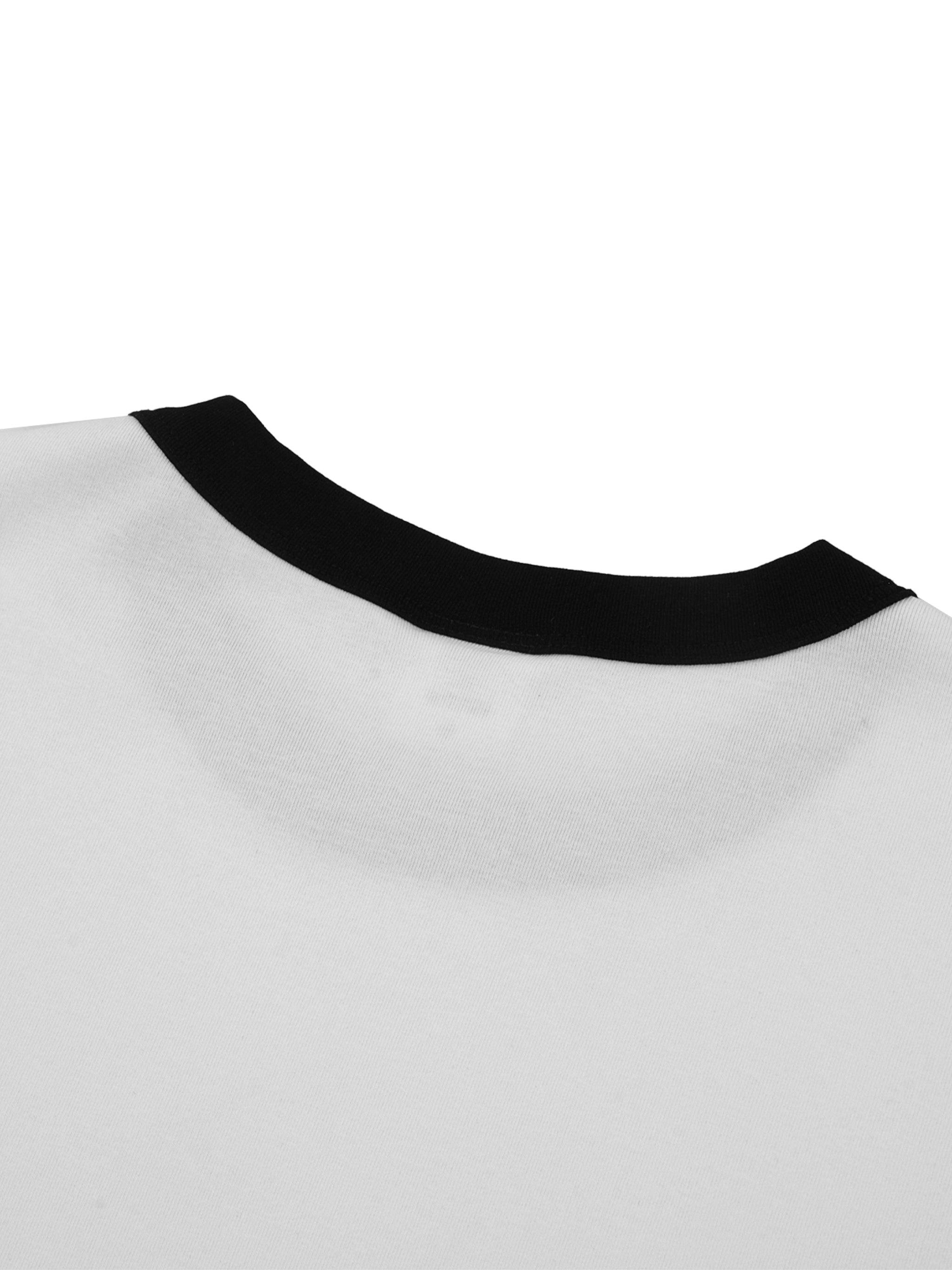 Retro Ringer Tee | Contrast Ribbed Crewneck