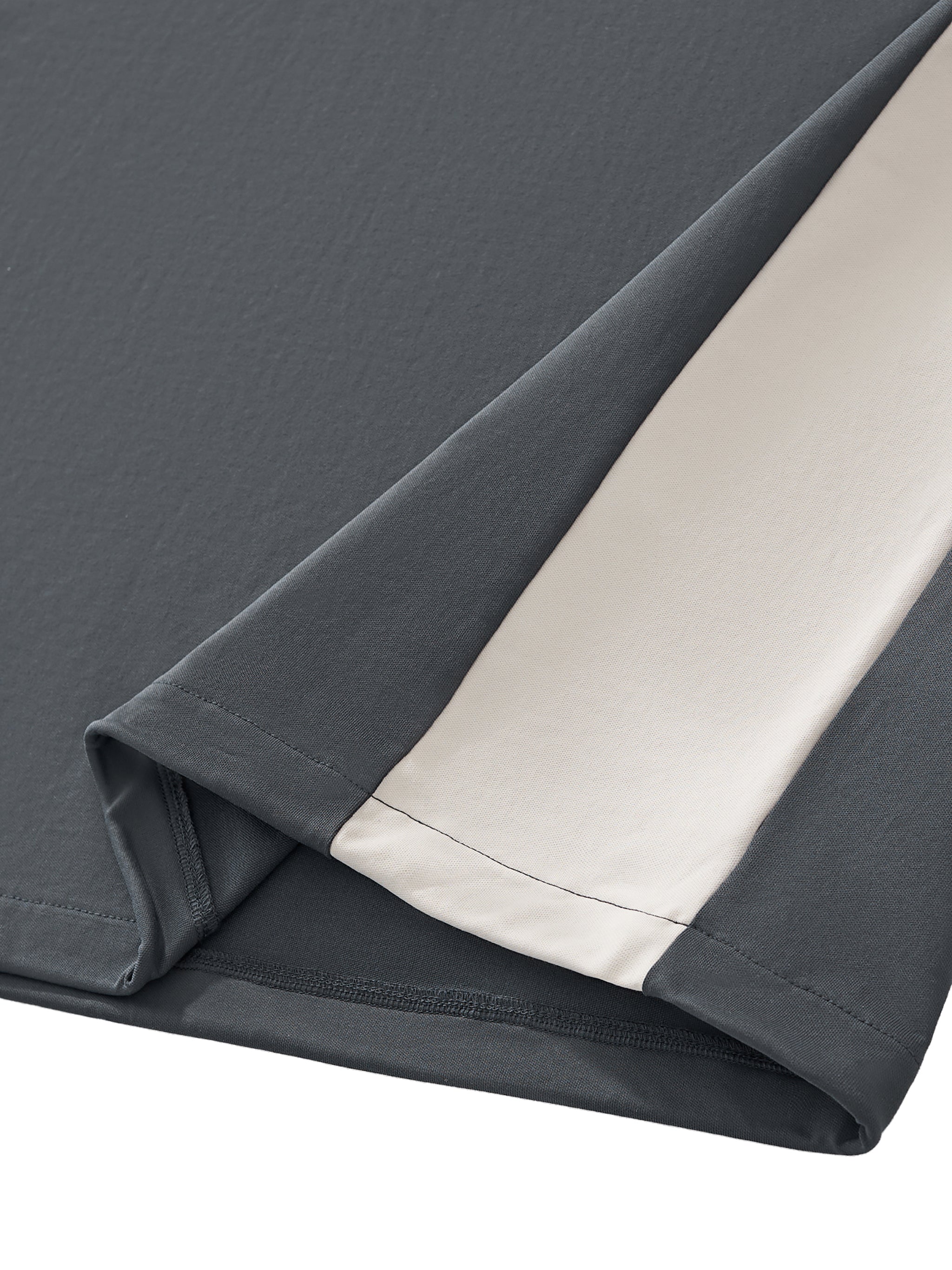 Color Block V-Neck Long Sleeve Tee