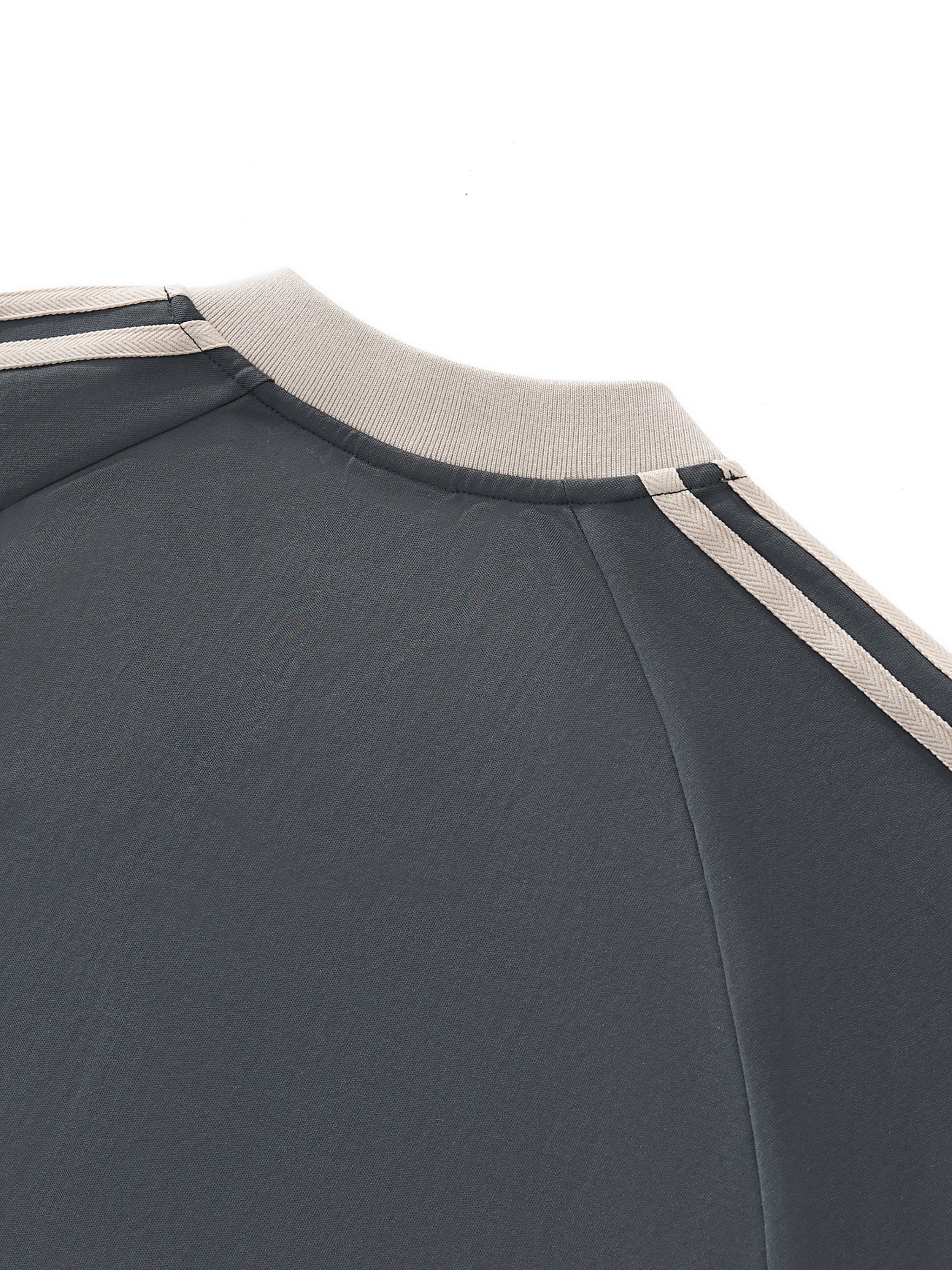 Color Block V-Neck Long Sleeve Tee