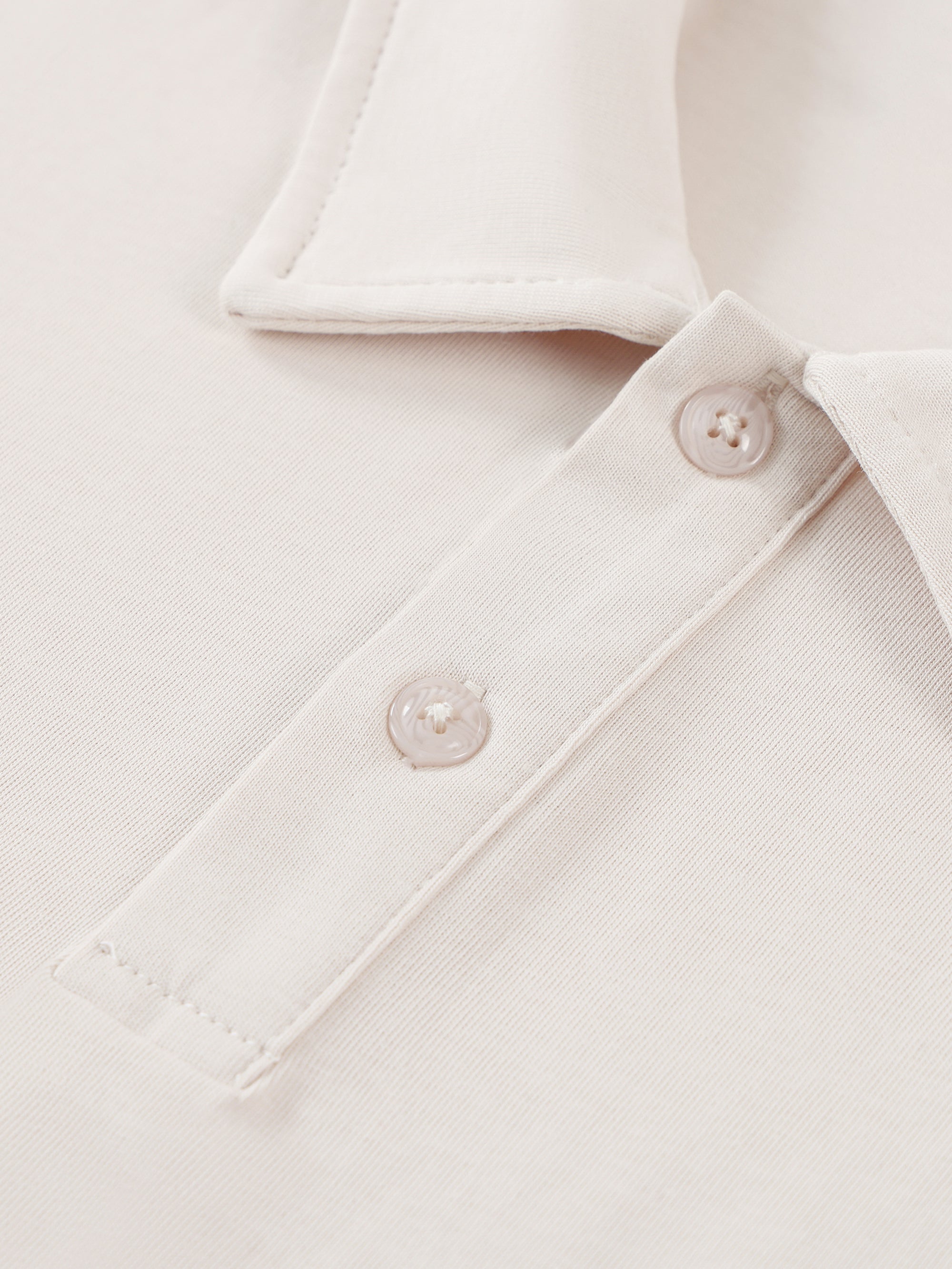 Two-Tone Contrast Panel Cotton Polo Shirt
