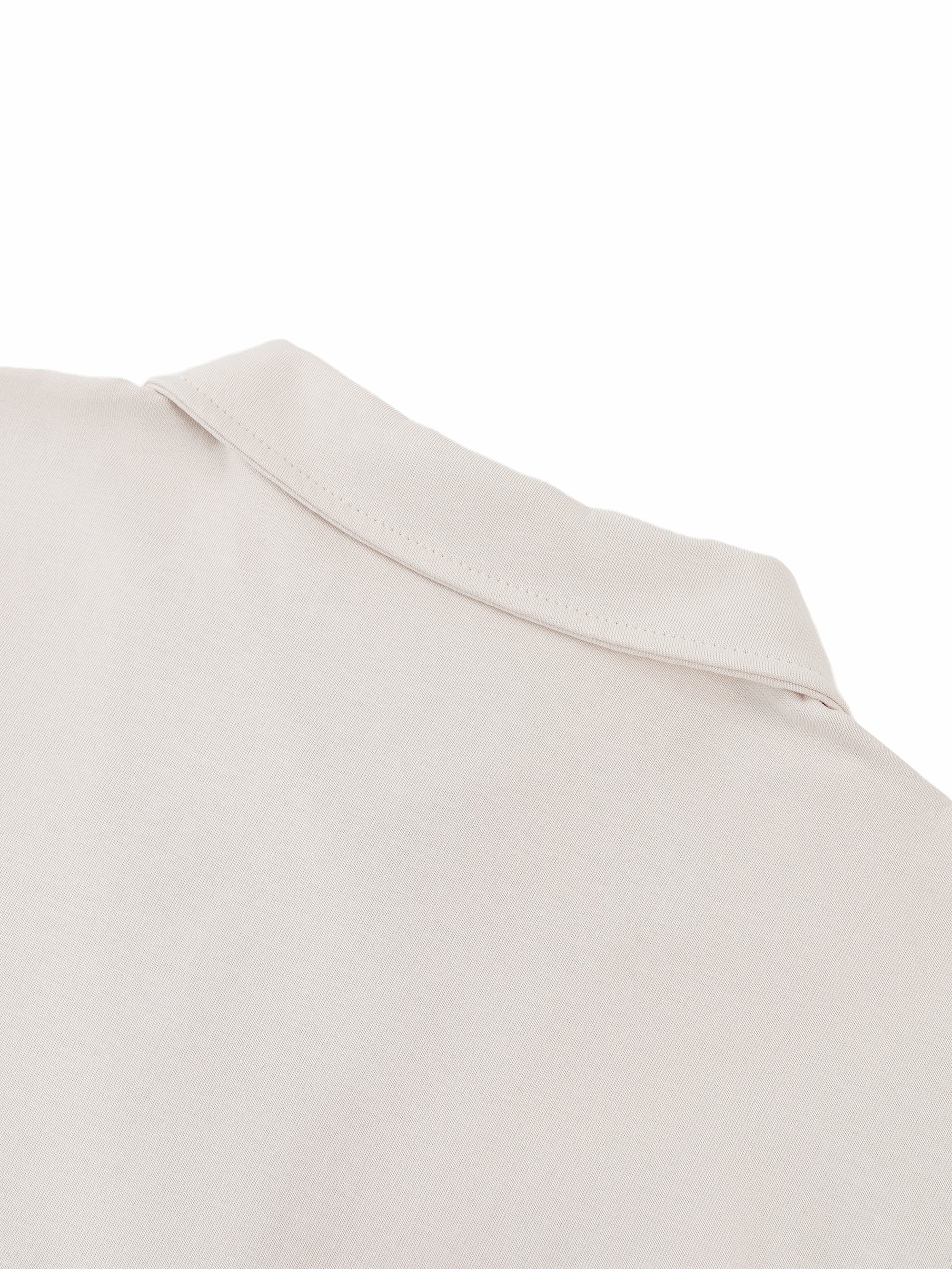 Two-Tone Contrast Panel Cotton Polo Shirt