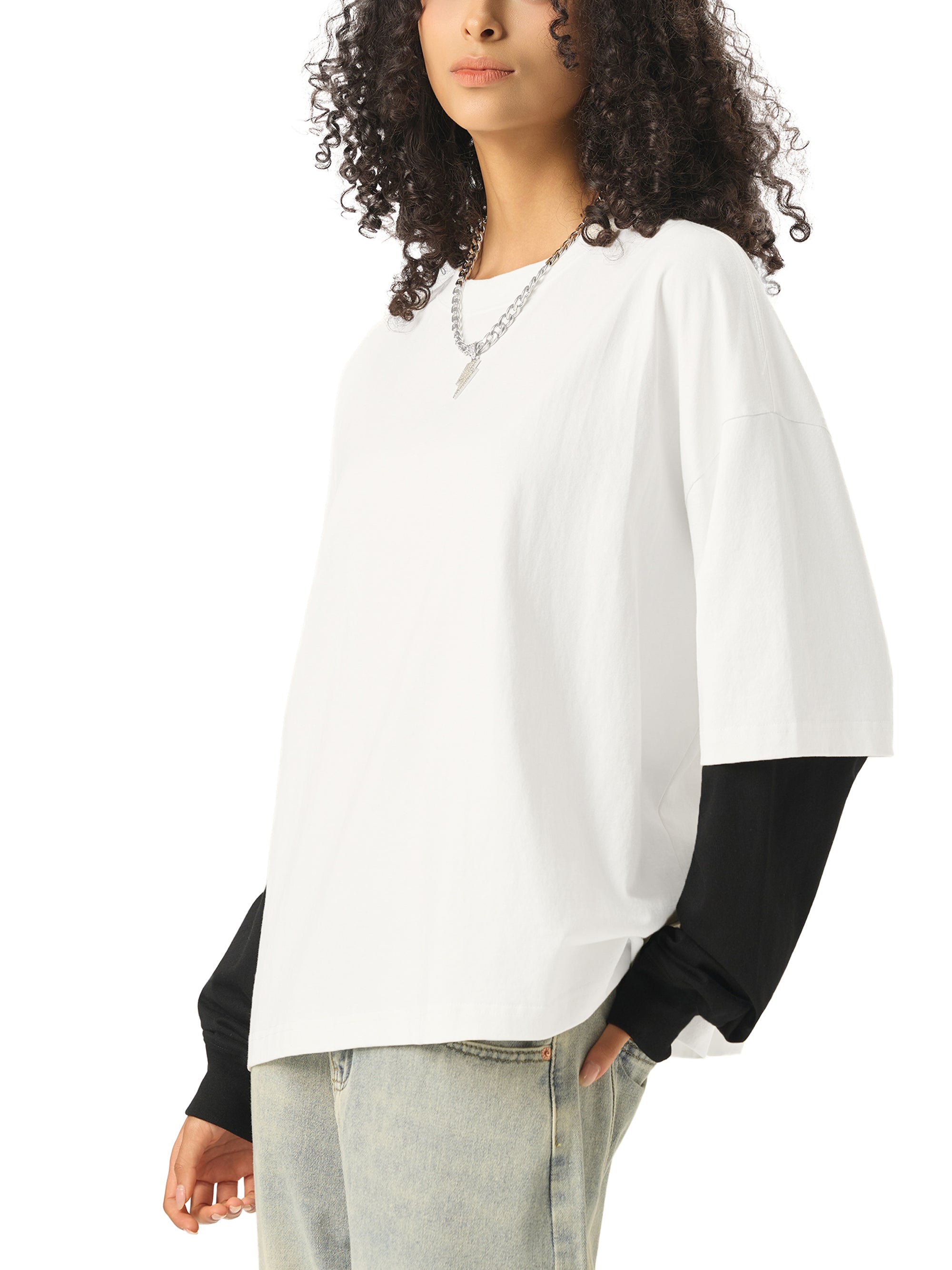 LIMITLESS | Wing Graphic Layered Sleeve T-Shirt