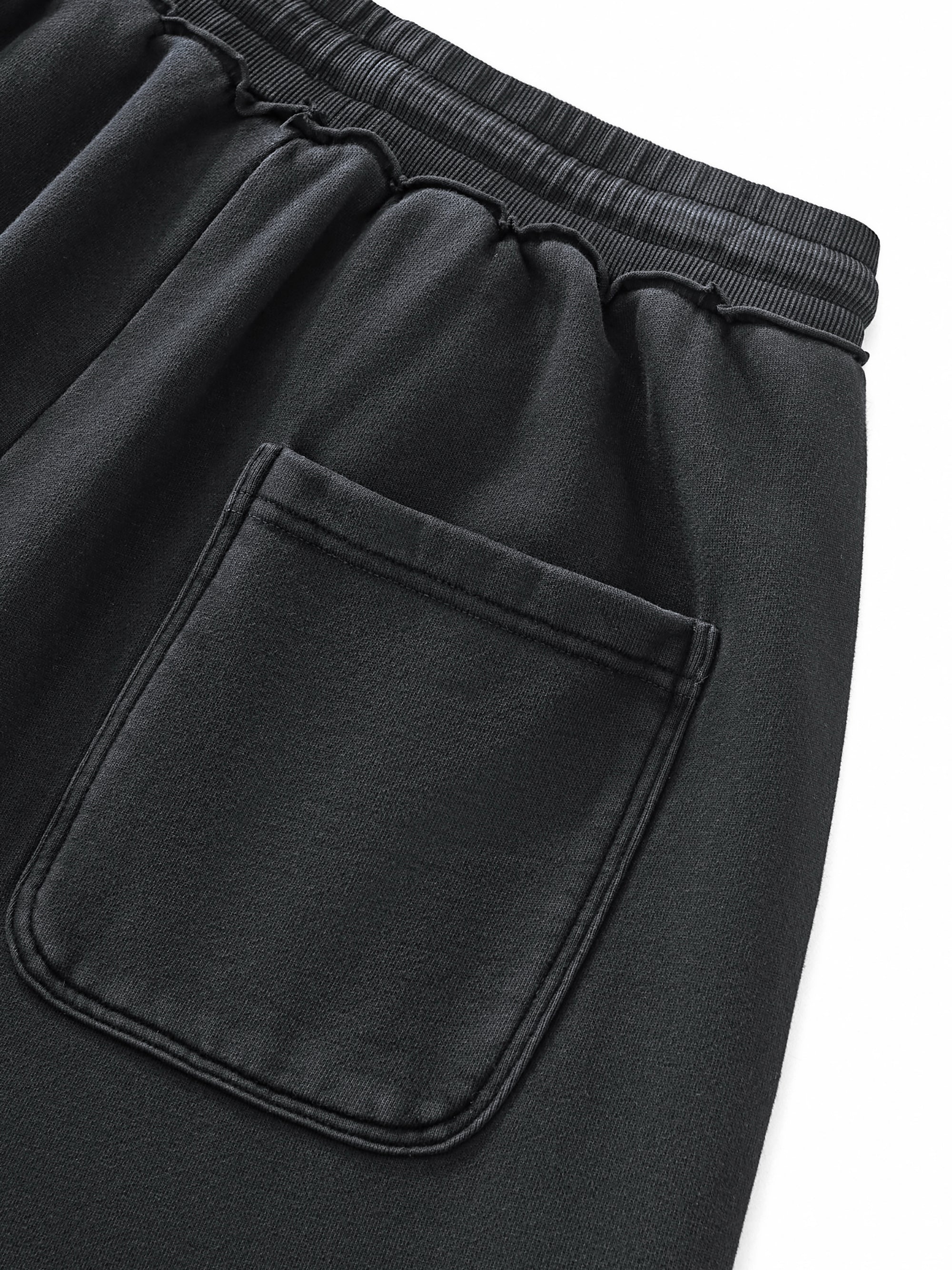 Men’s Raw-Seam Enzyme Washed Sweatpants