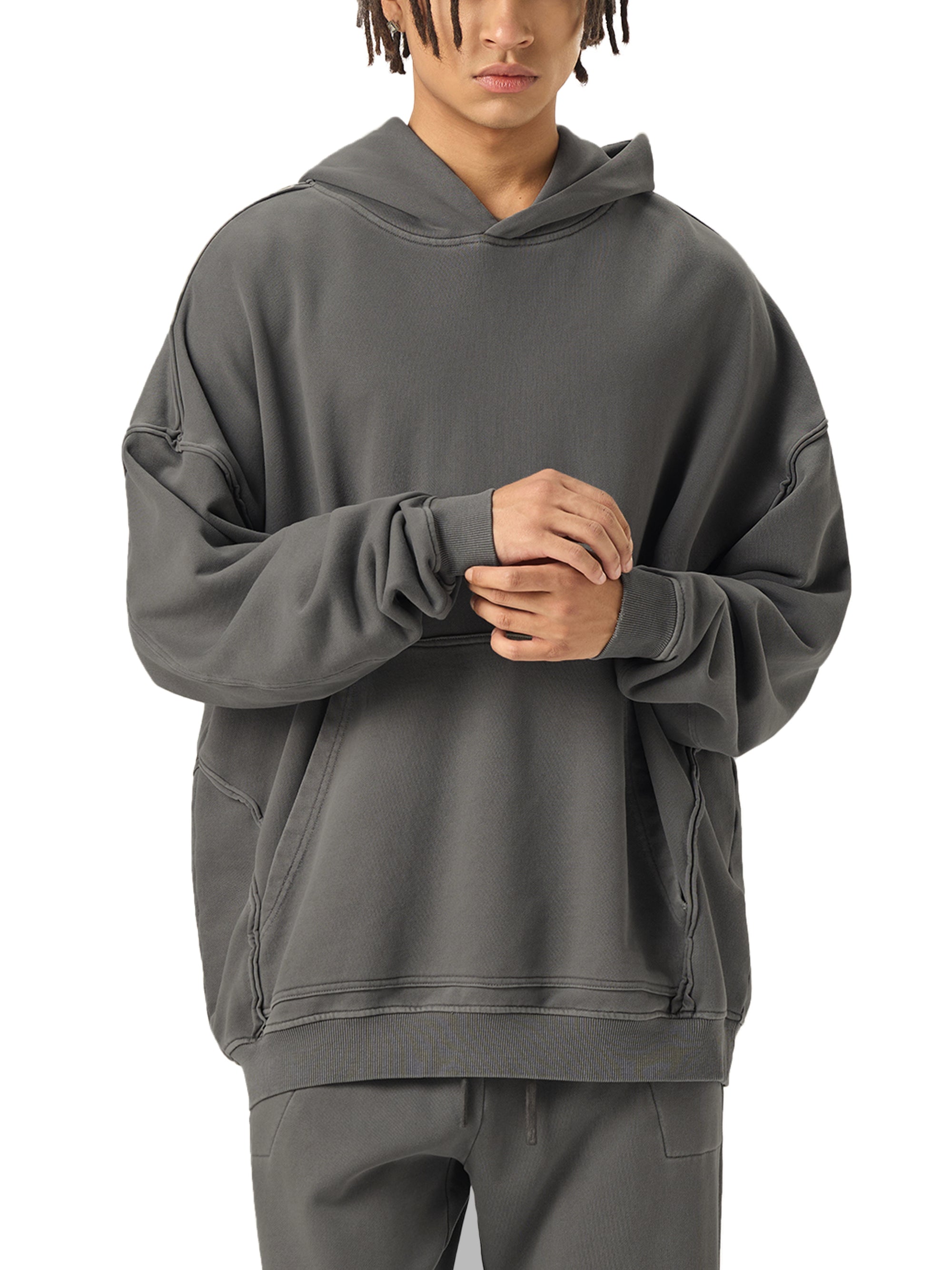 Men’s “Driven to Explore” | Raw-Seam Enzyme Washed Hoodie