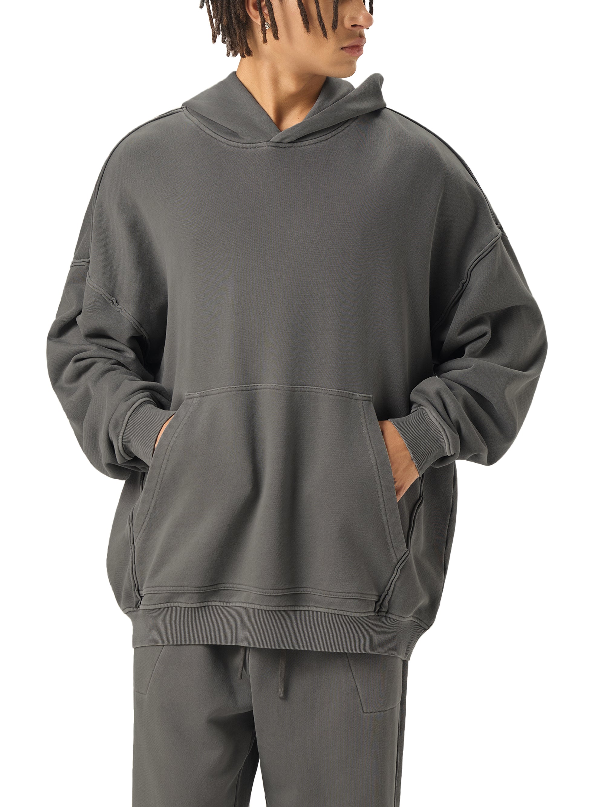 Men’s “Driven to Explore” | Raw-Seam Enzyme Washed Hoodie