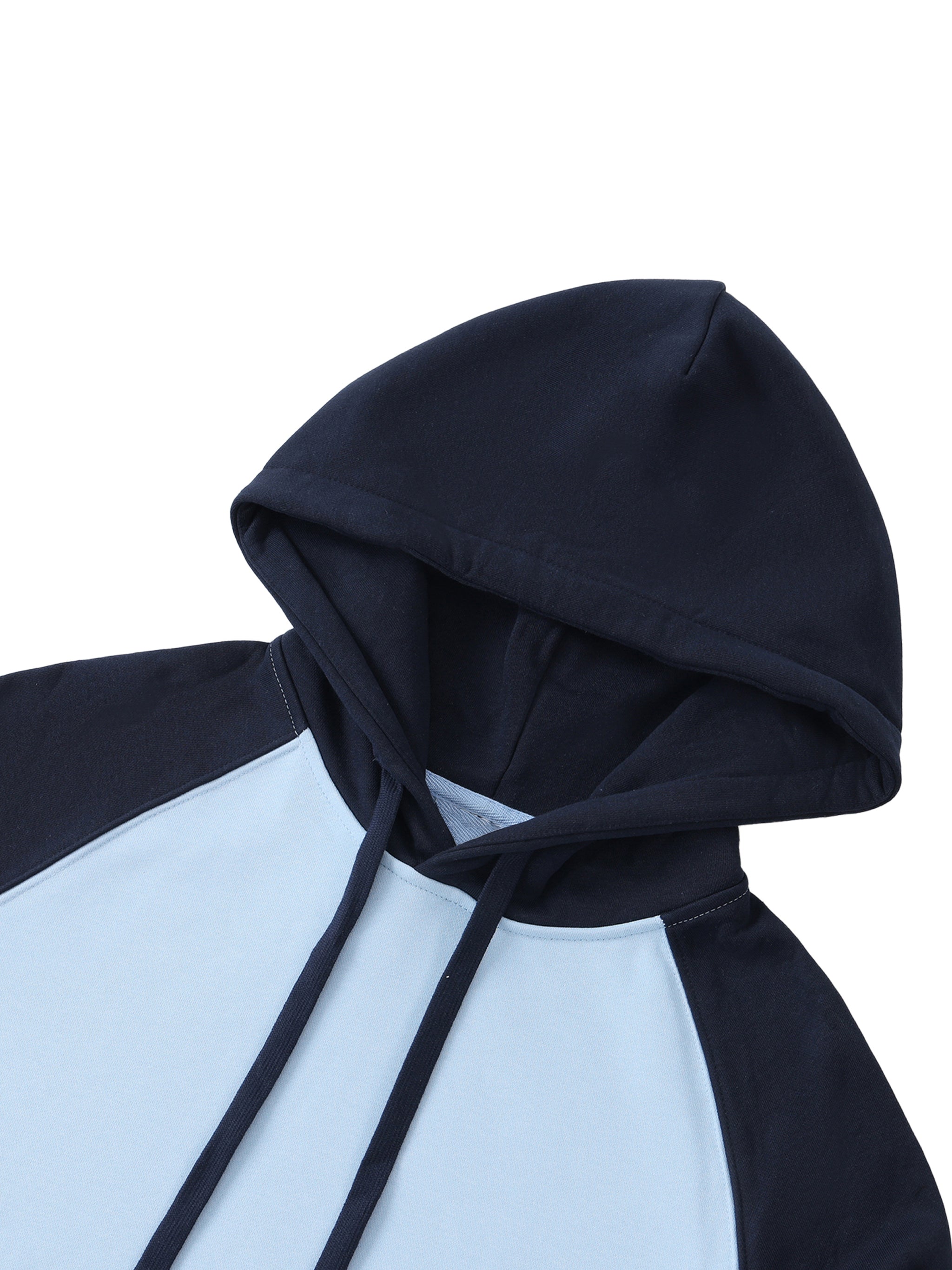 Color Block Raglan Sleeve Hoodie